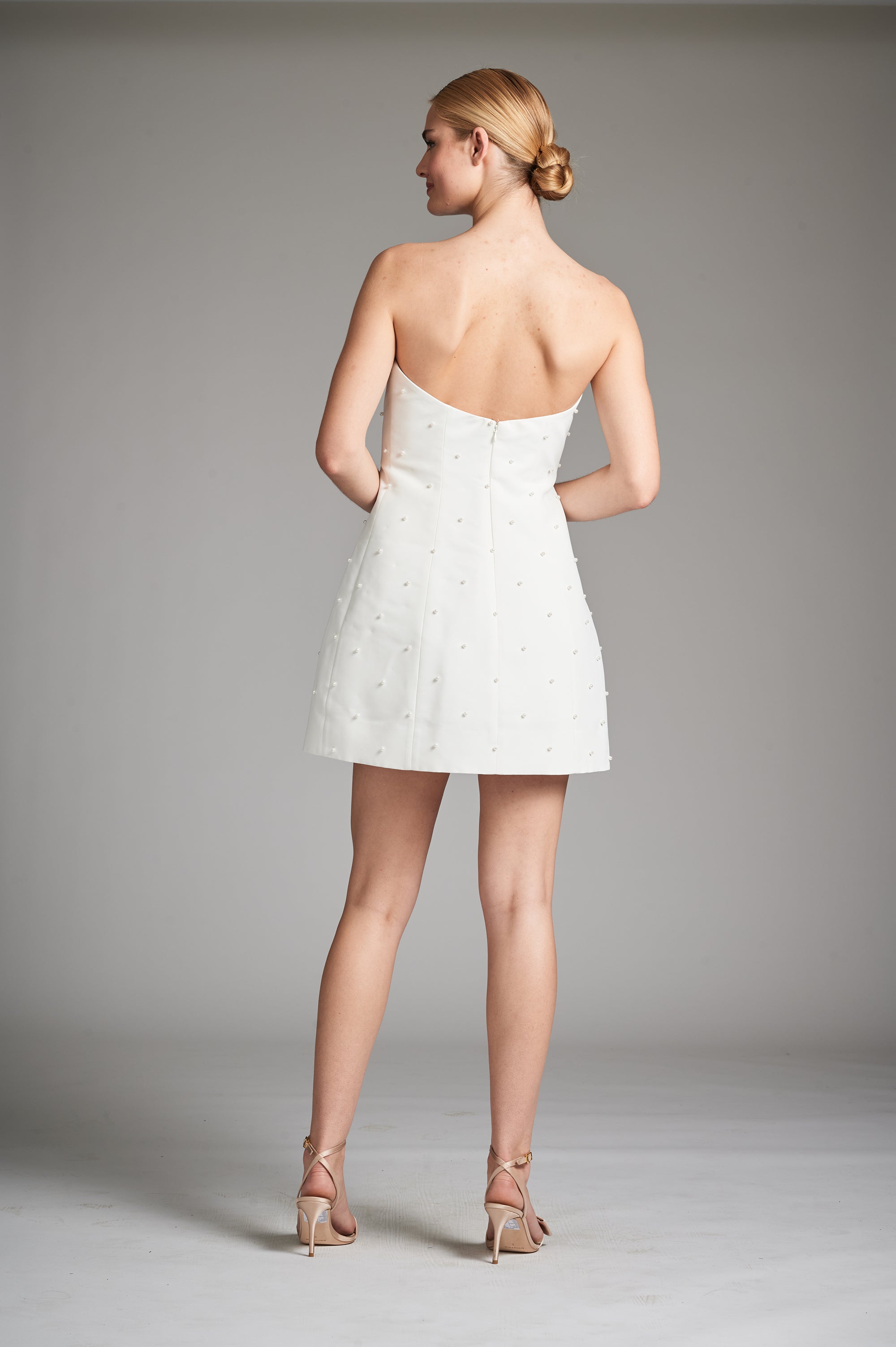 Alanna Dress - Ivory/Pearls
