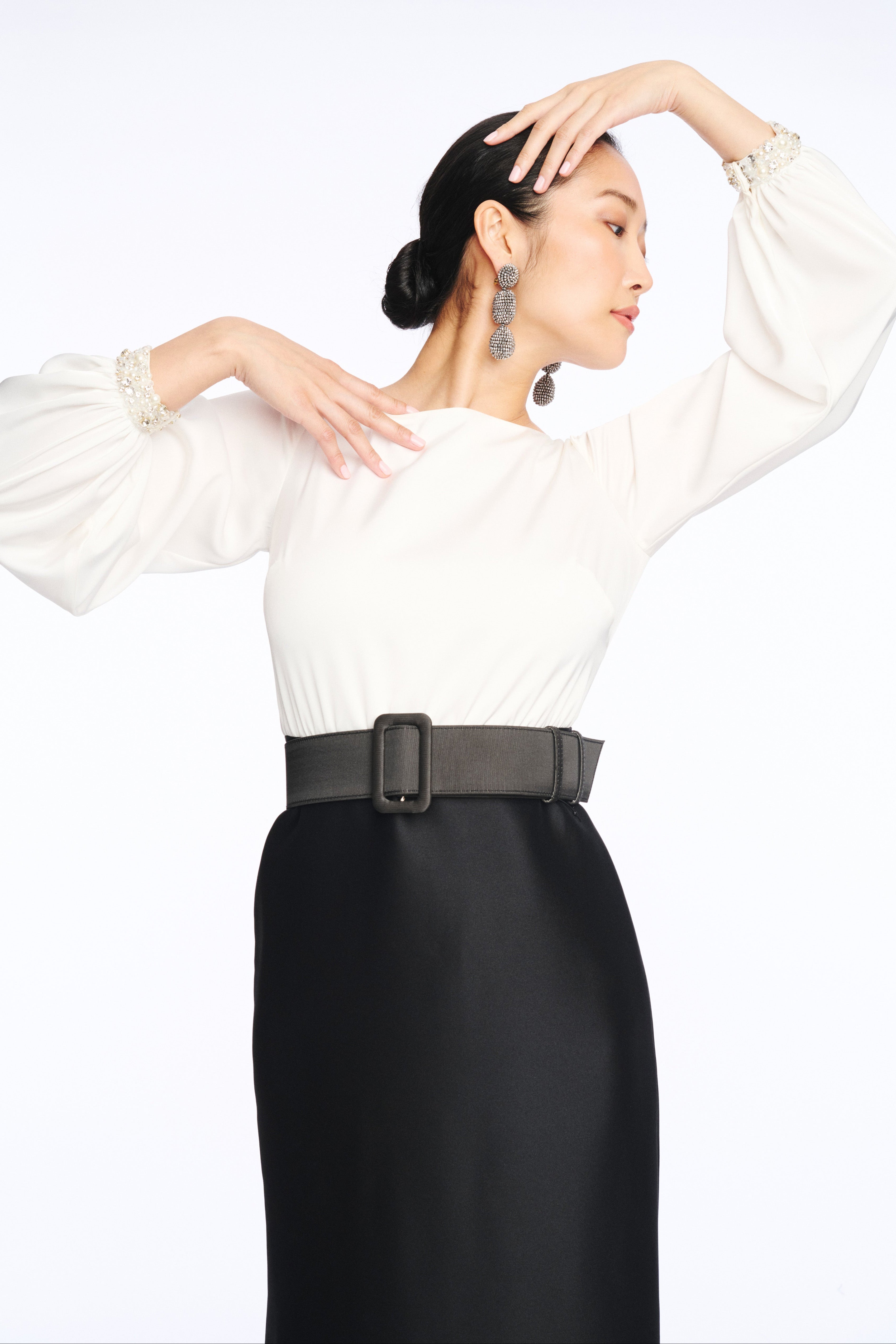 ASTOR GOWN - IVORY/BLACK