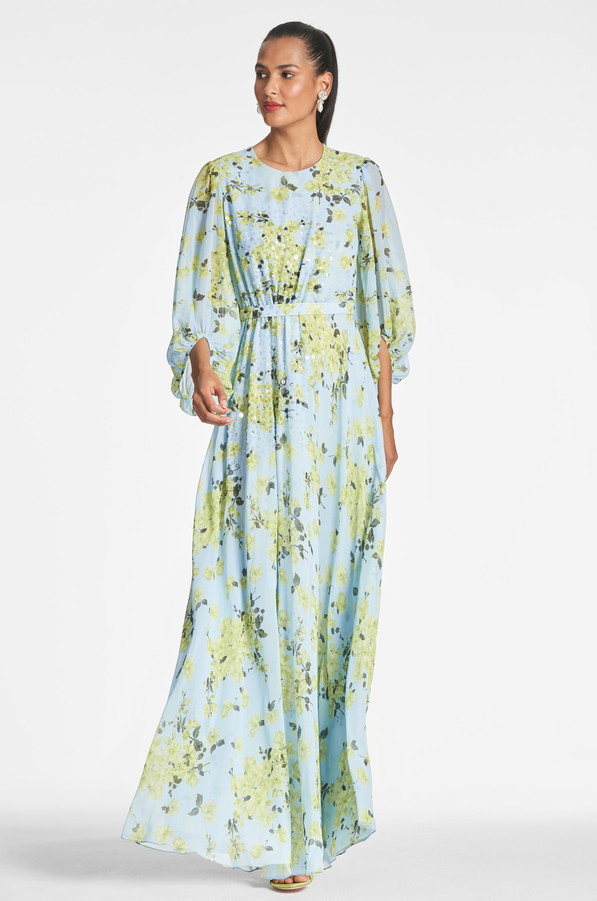 Bianca Gown - Sky Citrine Floral - Final Sale