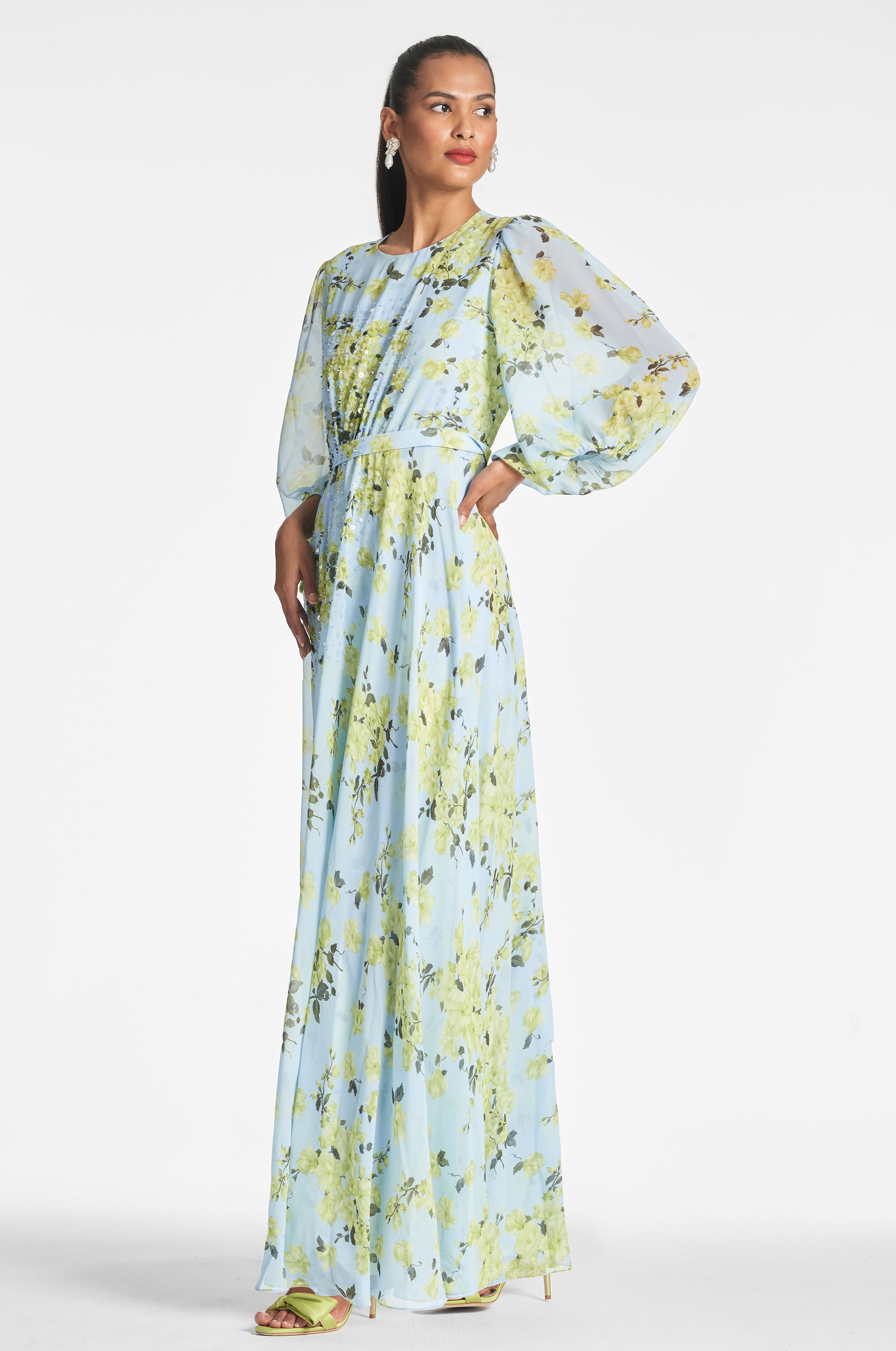 Bianca Gown - Sky Citrine Floral - Final Sale