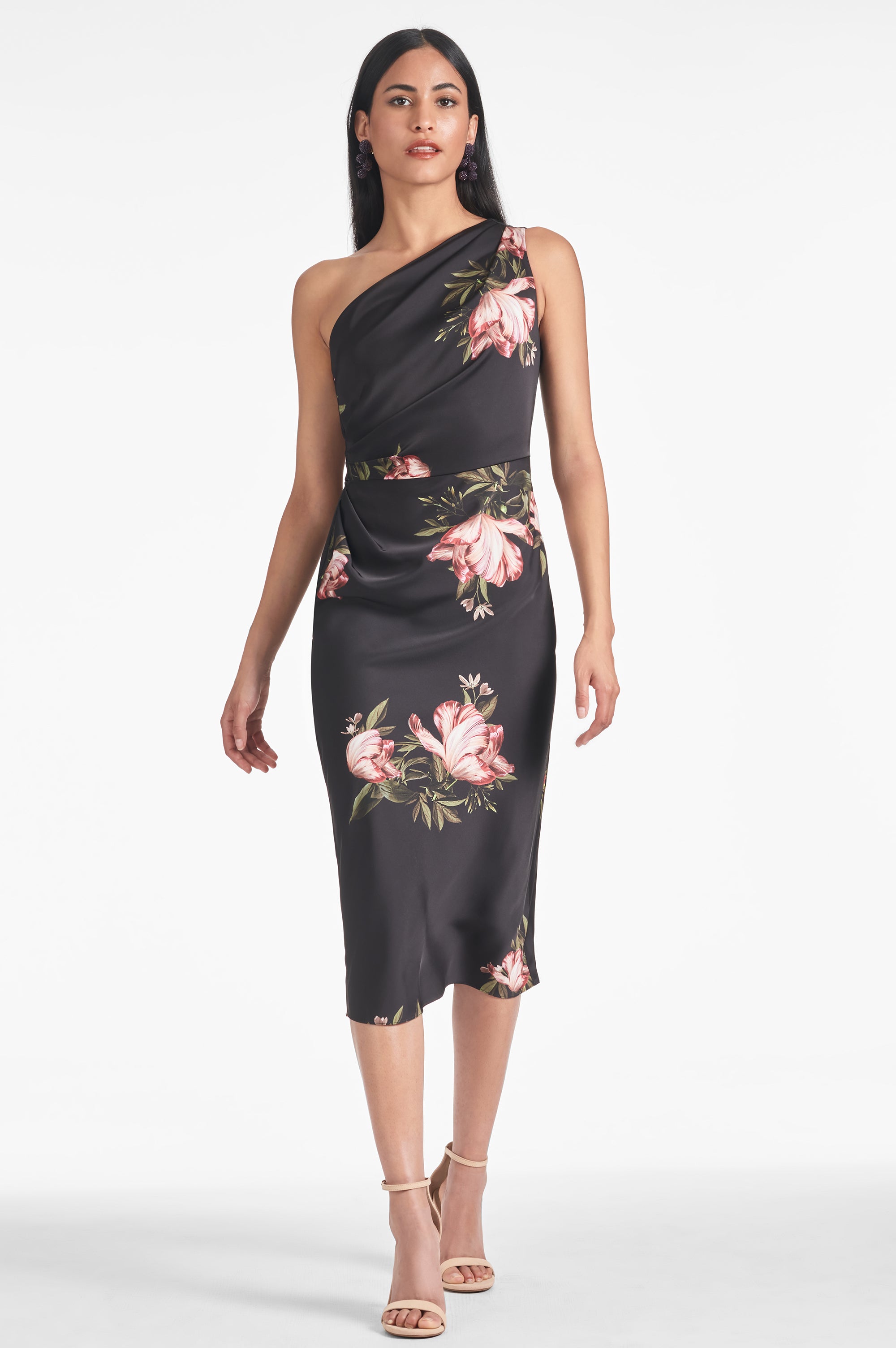 Carmen Dress - Noir Blossom - Final Sale