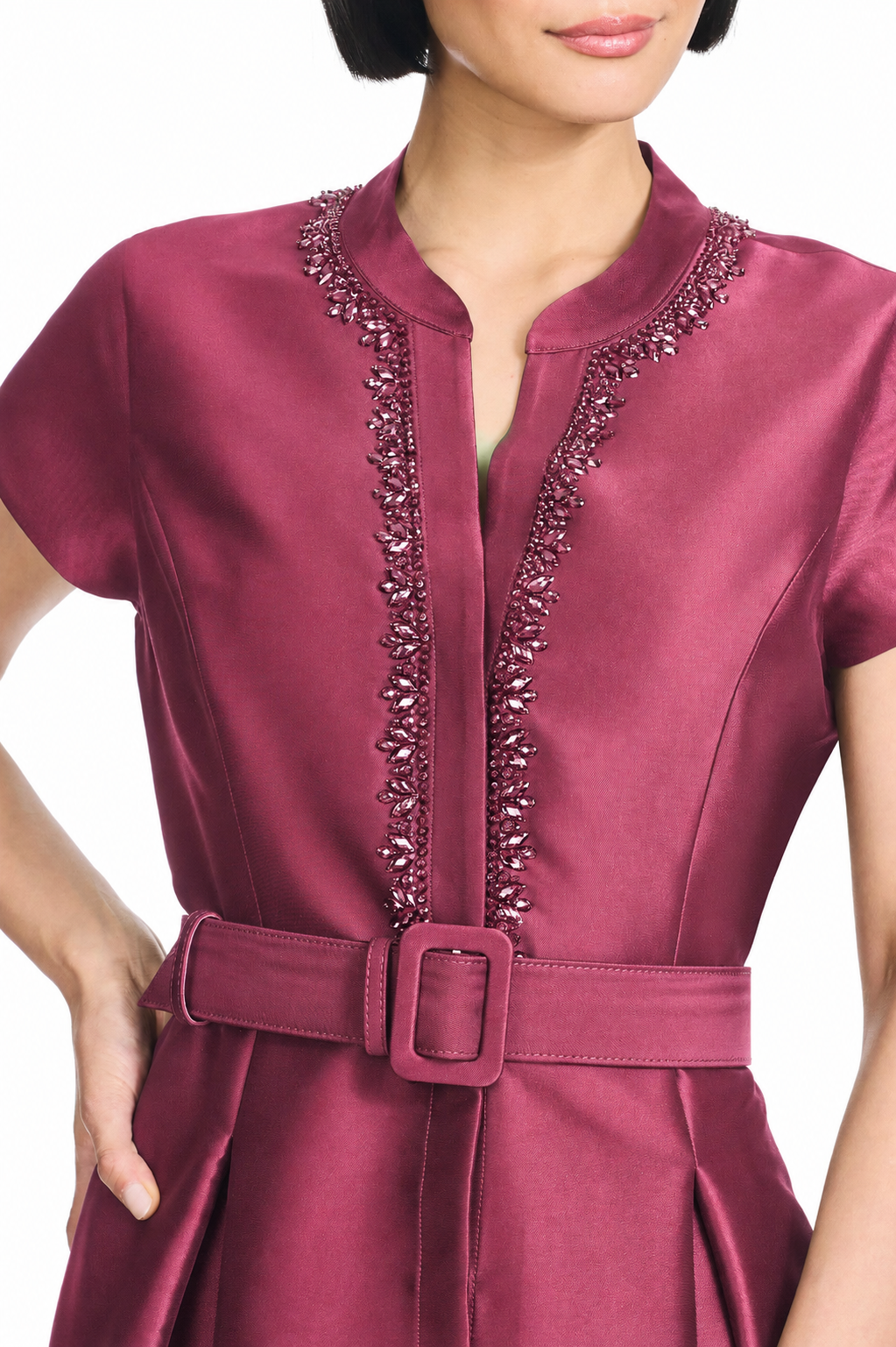 Embellished marta gown mulberry