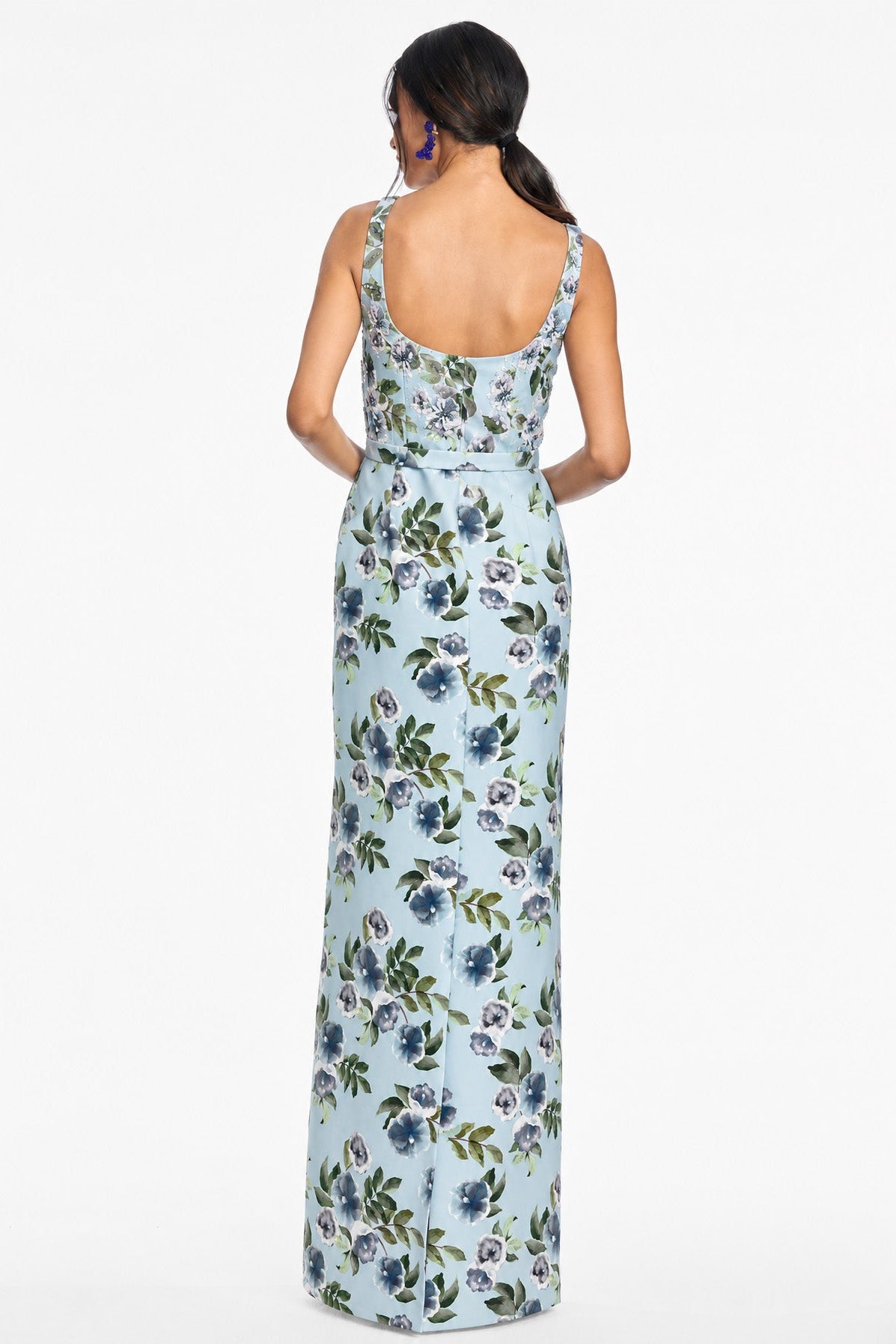 EMBELLISHED LANA GOWN - SKY BLUE MORNING GLORY