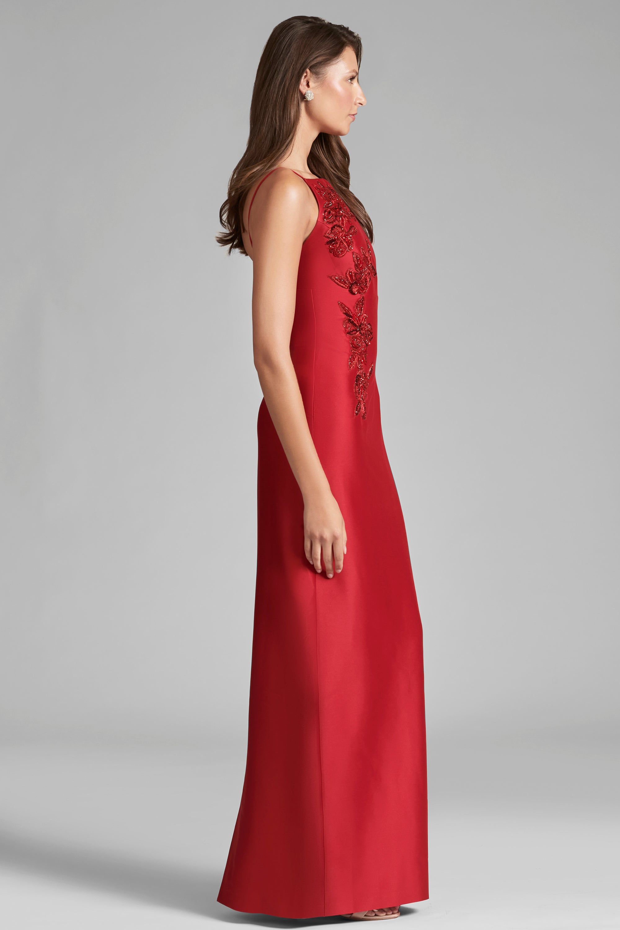Embellished Pryce Gown - Holly Red - Final Sale