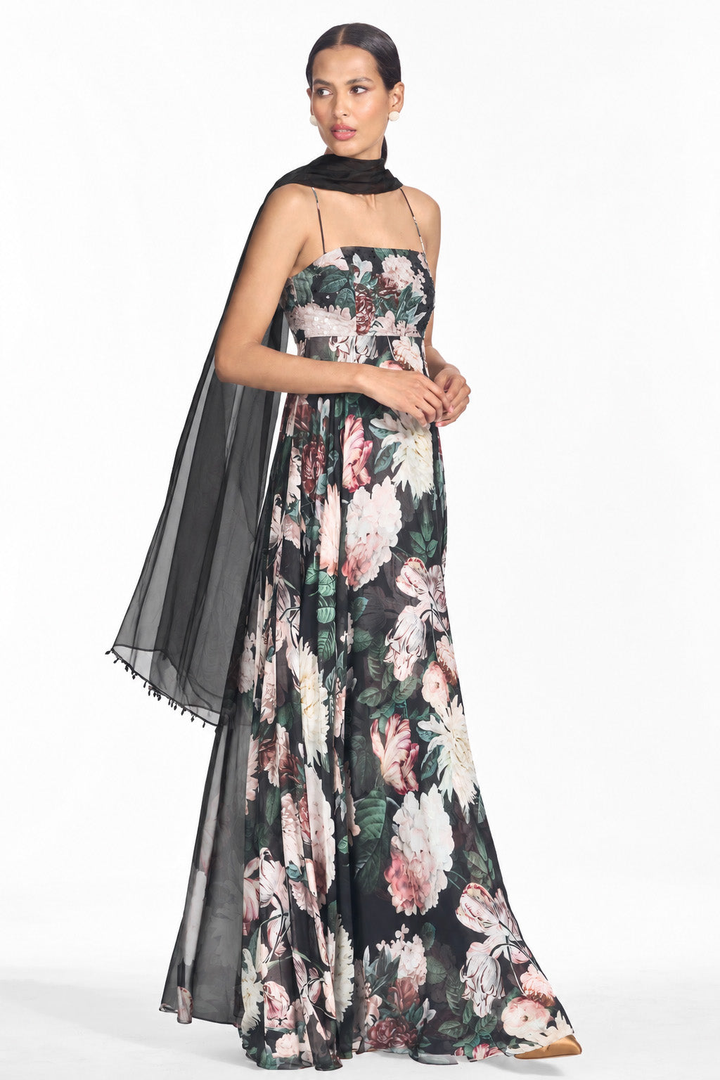 Embellished emmy scarf black