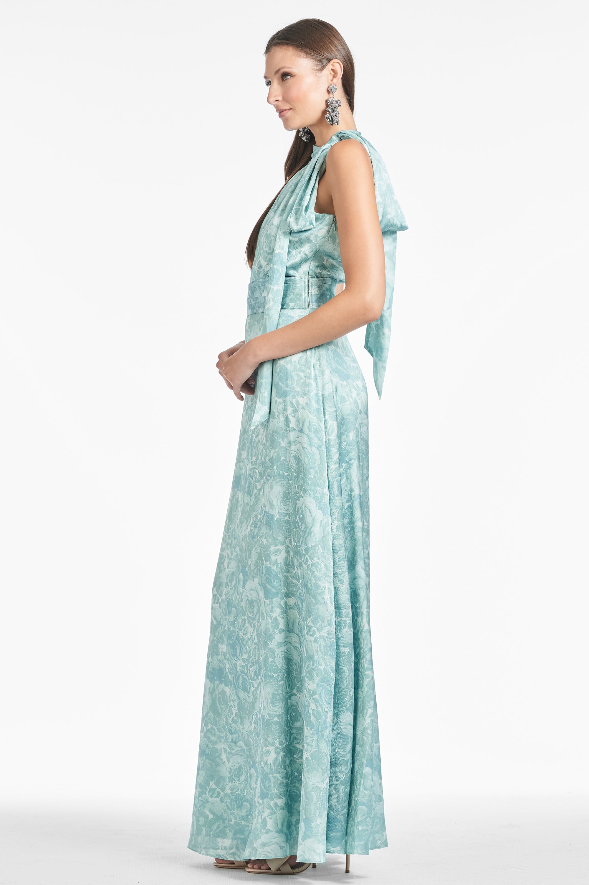 Kayla Gown - Sage Painted Floral