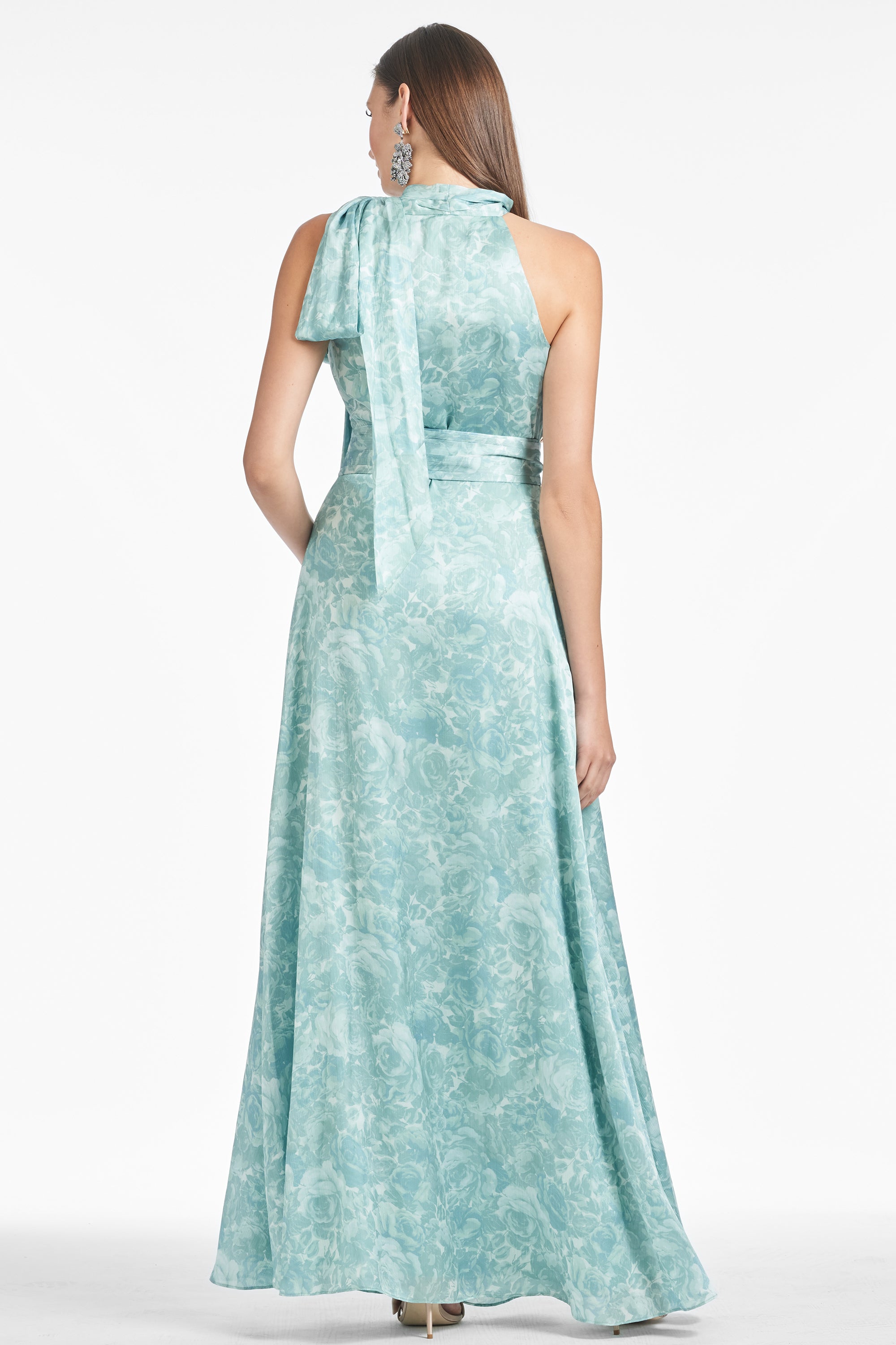 Kayla Gown - Sage Painted Floral
