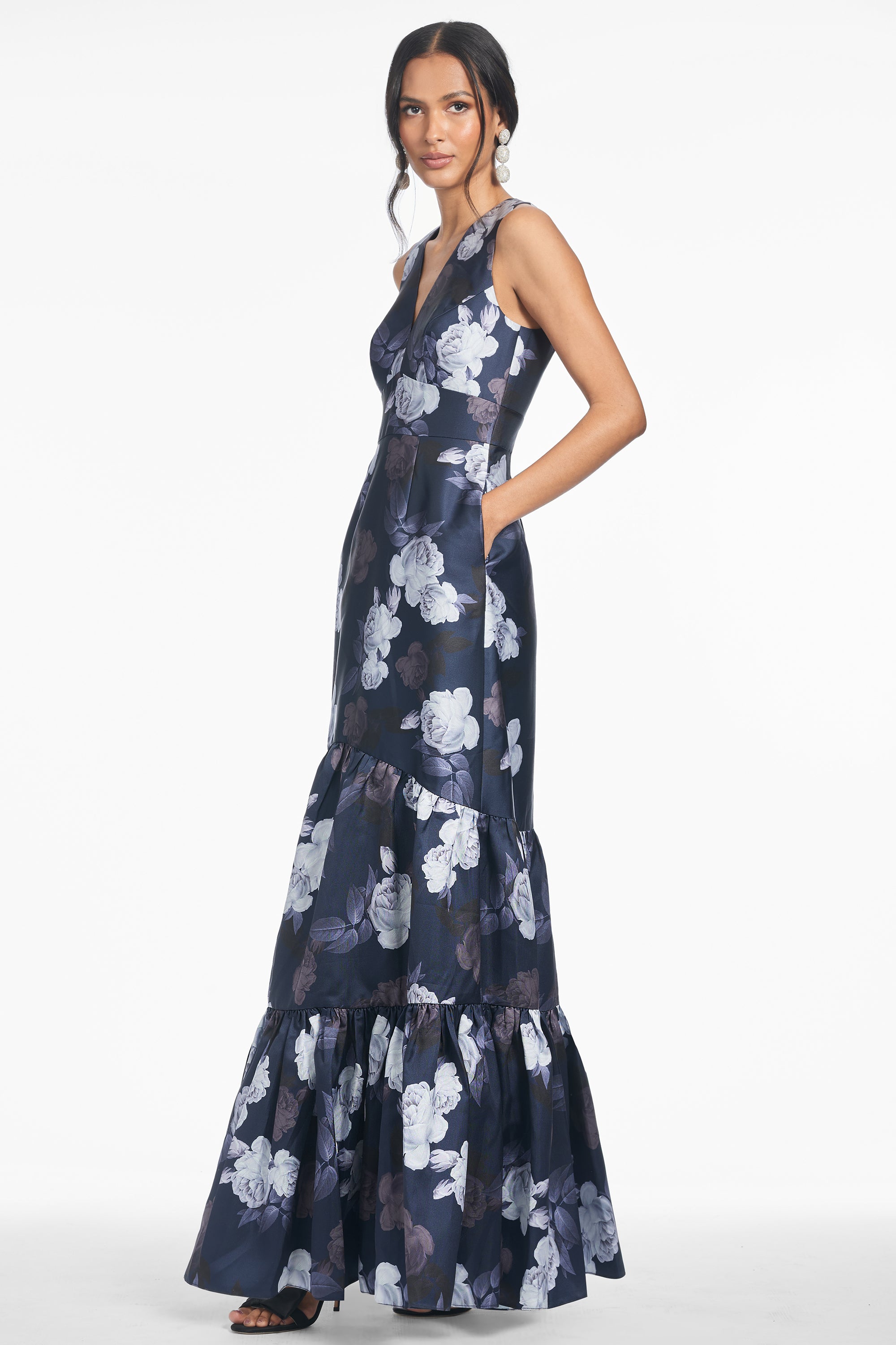 Rori Gown - Midnight Glacial Rose - Final Sale