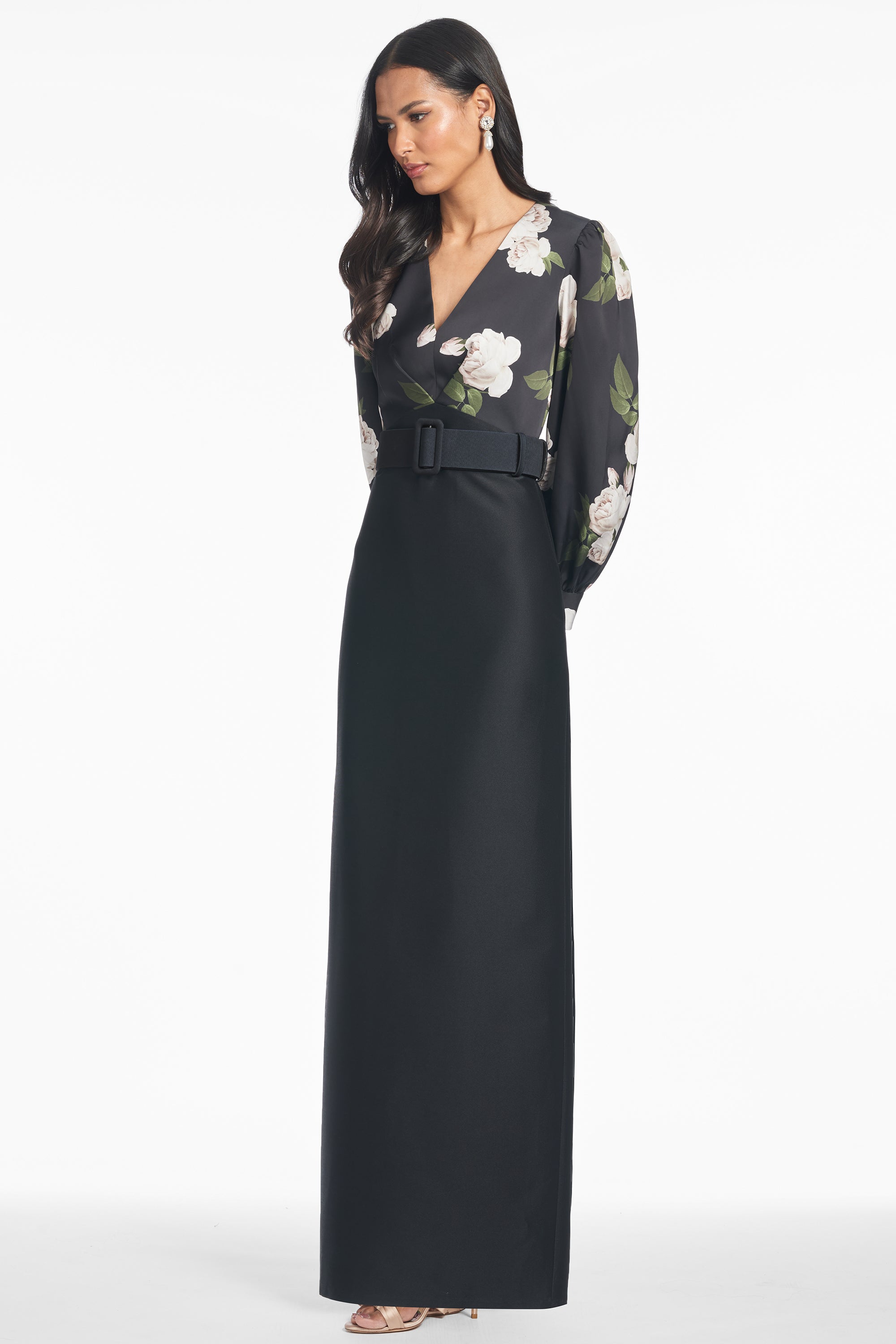 Schylor Gown - Obsidian Blooms/Black - Final Sale