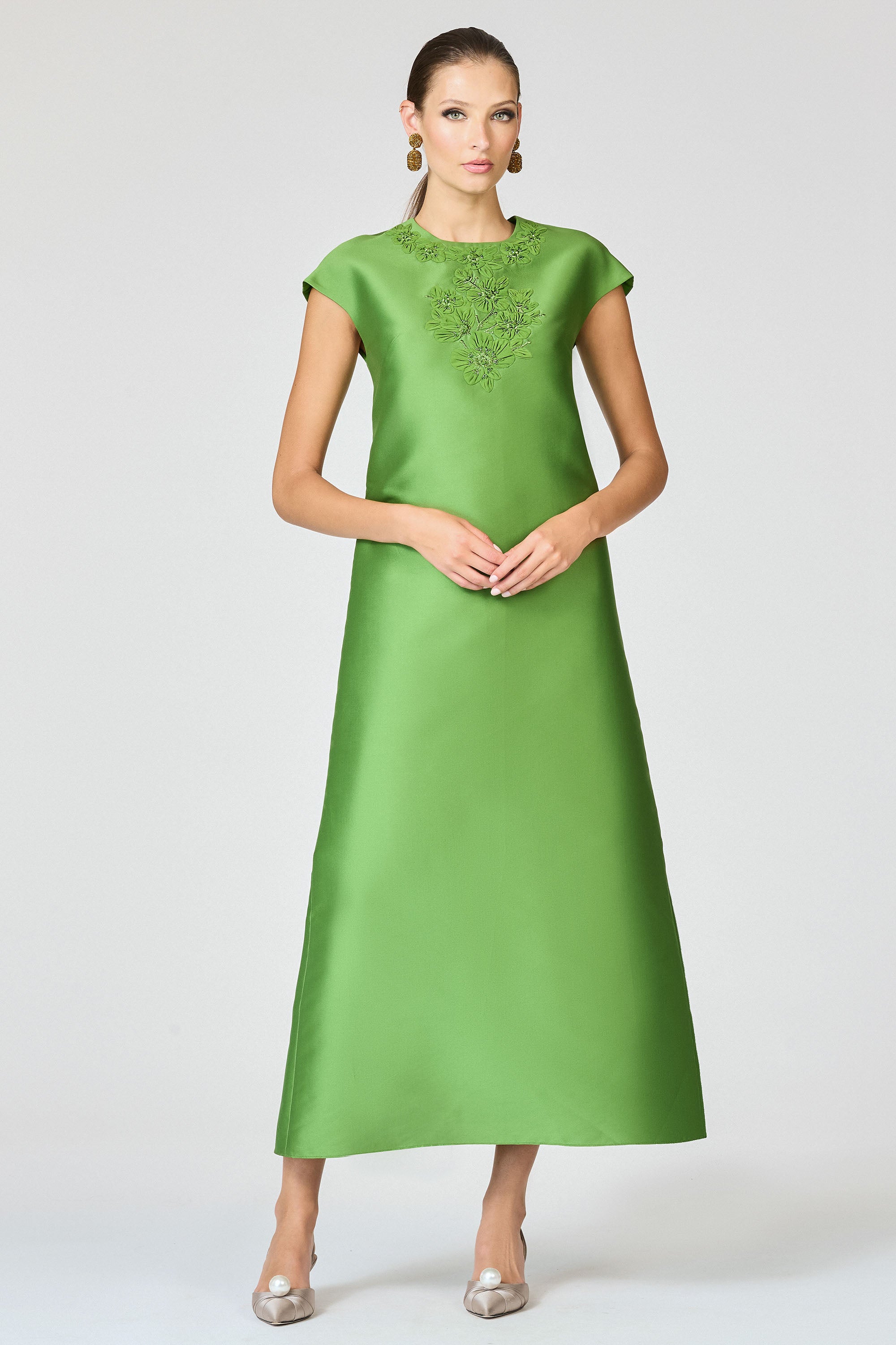 GWENDOLYN GOWN in GREEN GARNET