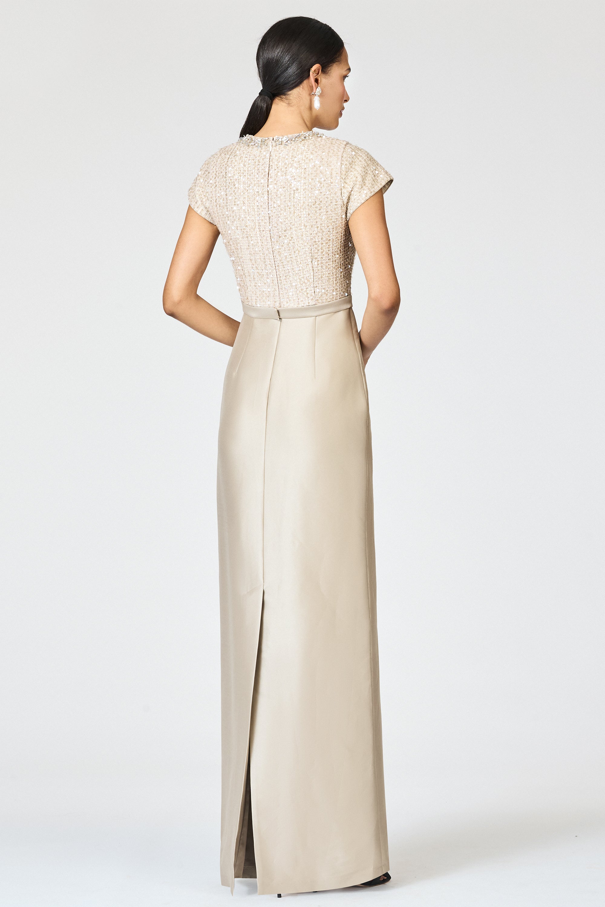 ISLA GOWN - DUNE/PEWTER