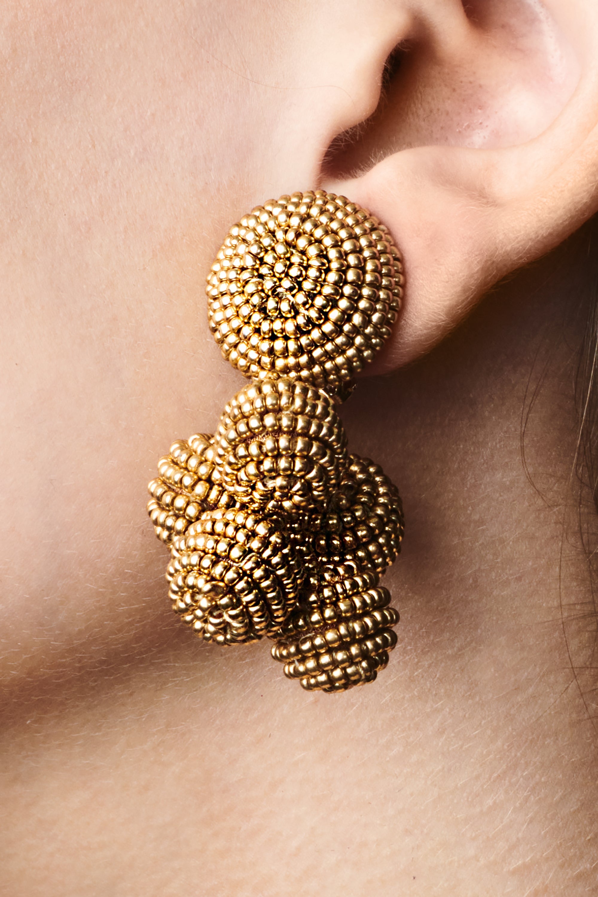 MINI COCONUTS EARRINGS - GOLD