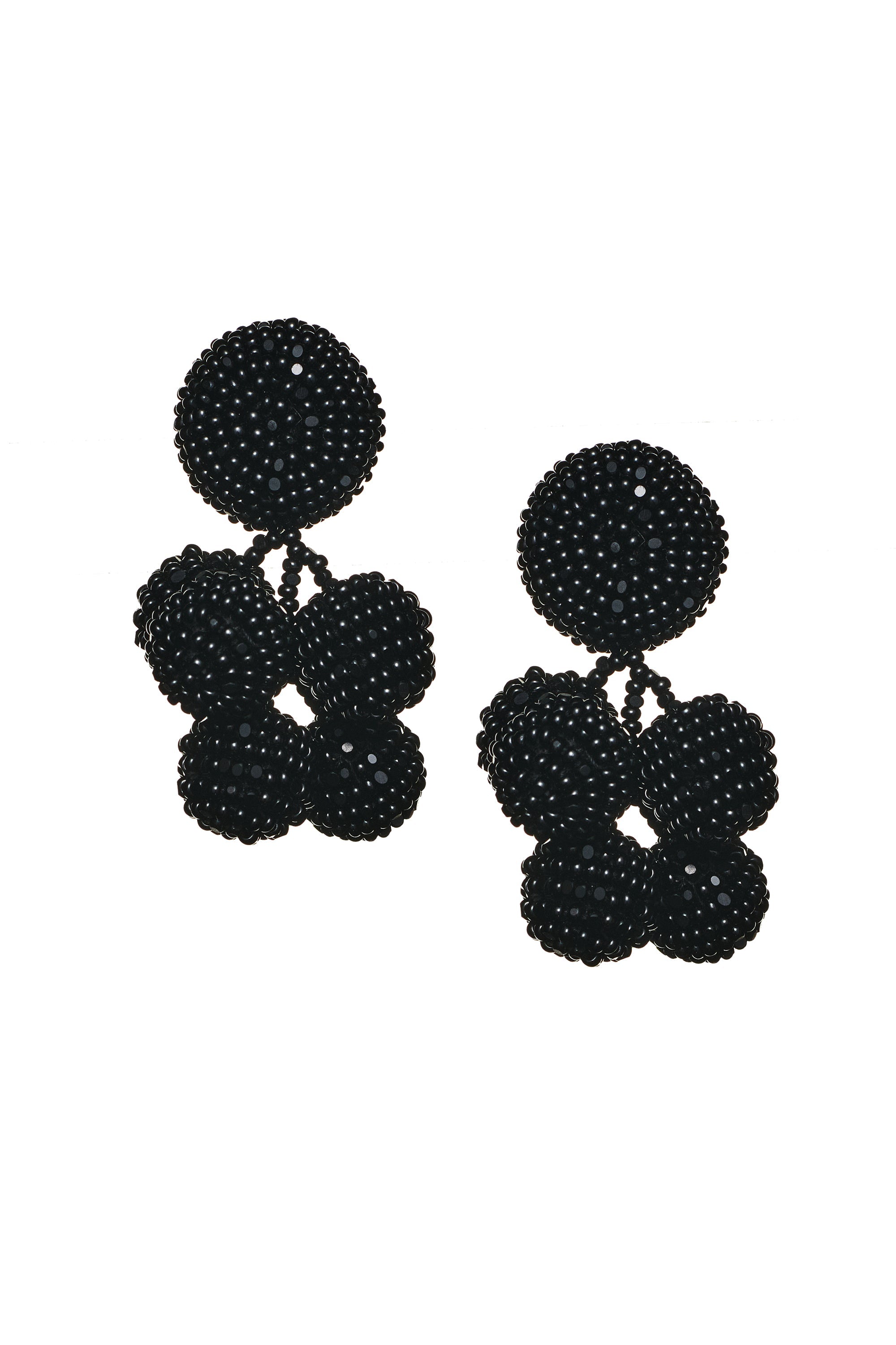 MINI COCONUTS EARRINGS - JET