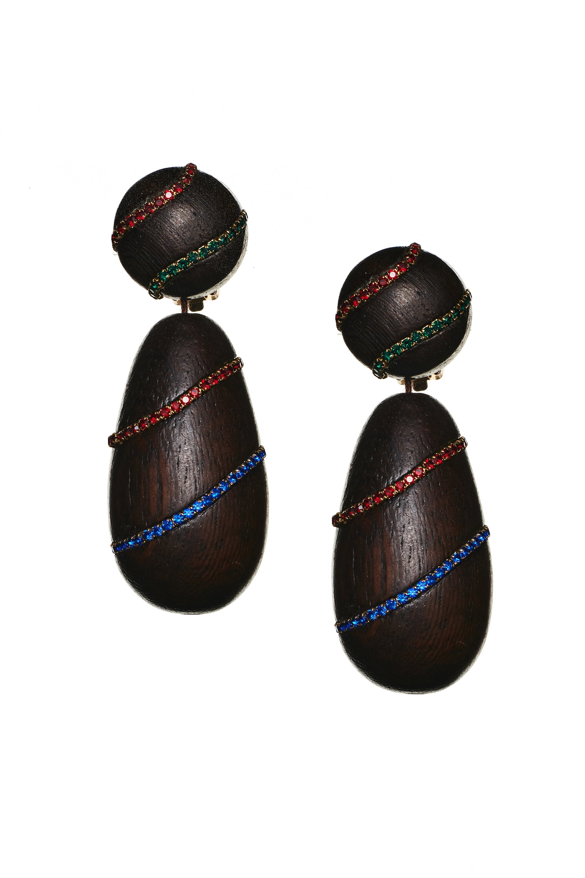HUDSON EARRINGS - ROBLE WOOD/MULTI