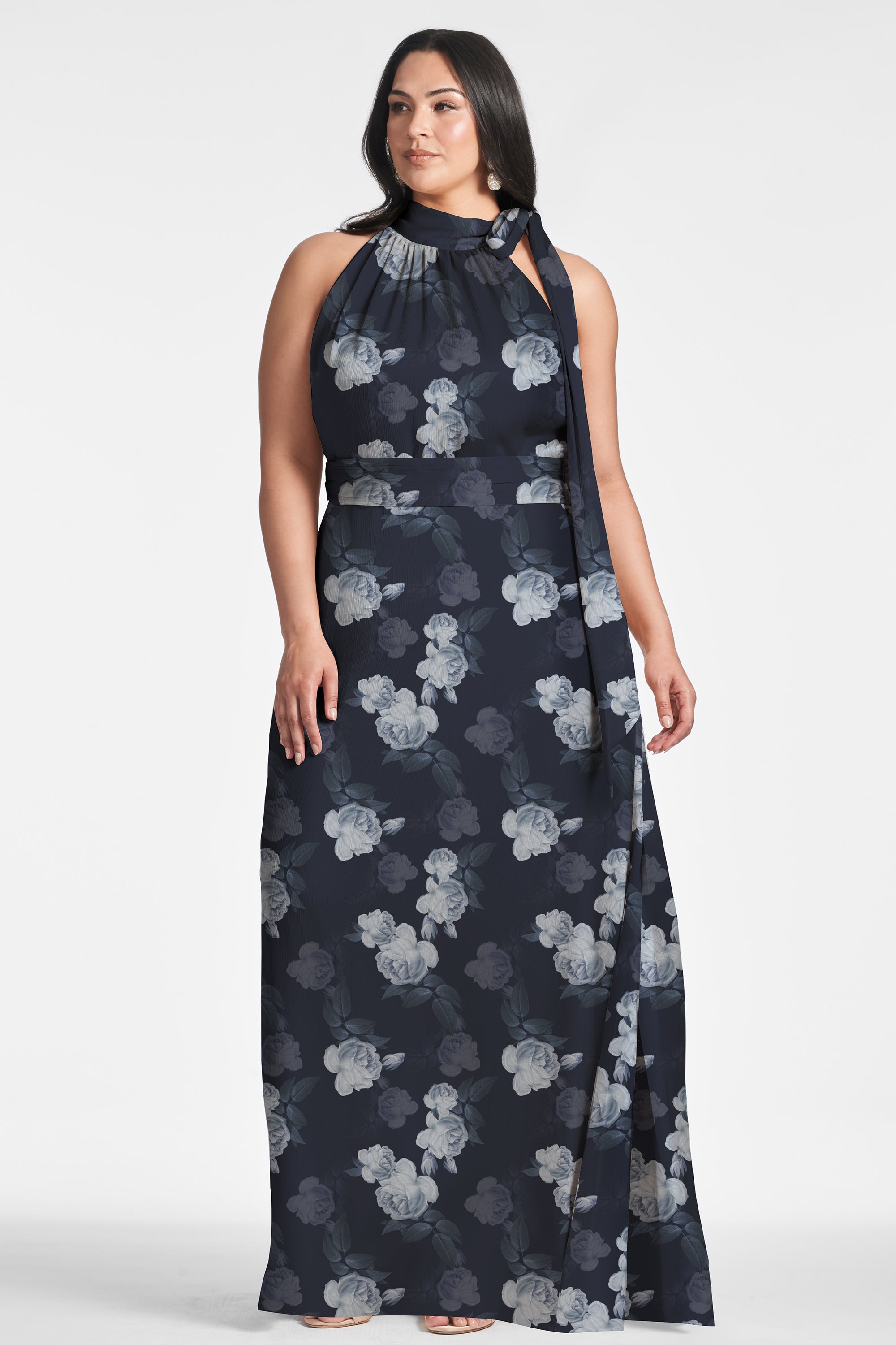 Kayla Gown - Midnight Glacial Rose - Final Sale