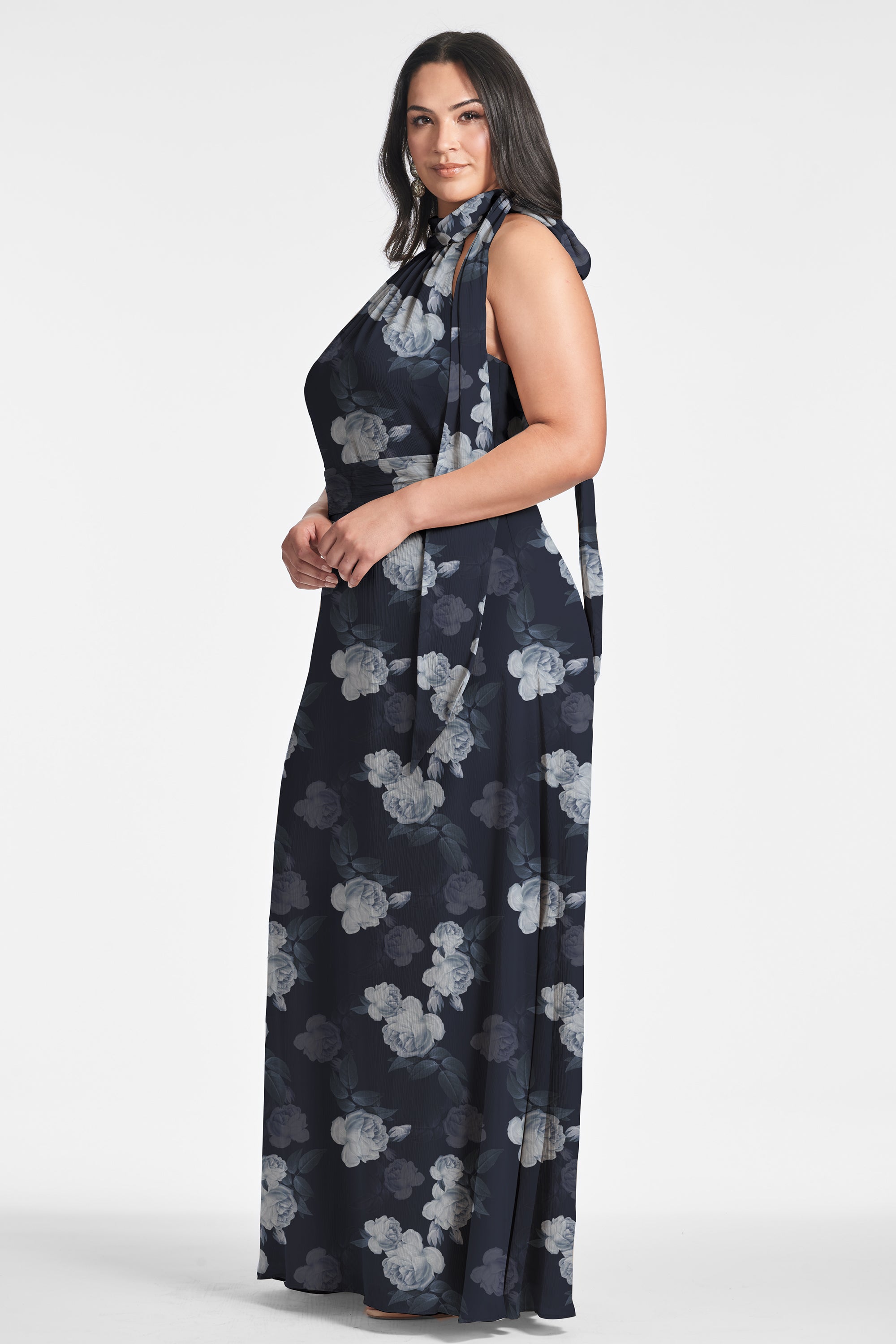 Kayla Gown - Midnight Glacial Rose - Final Sale