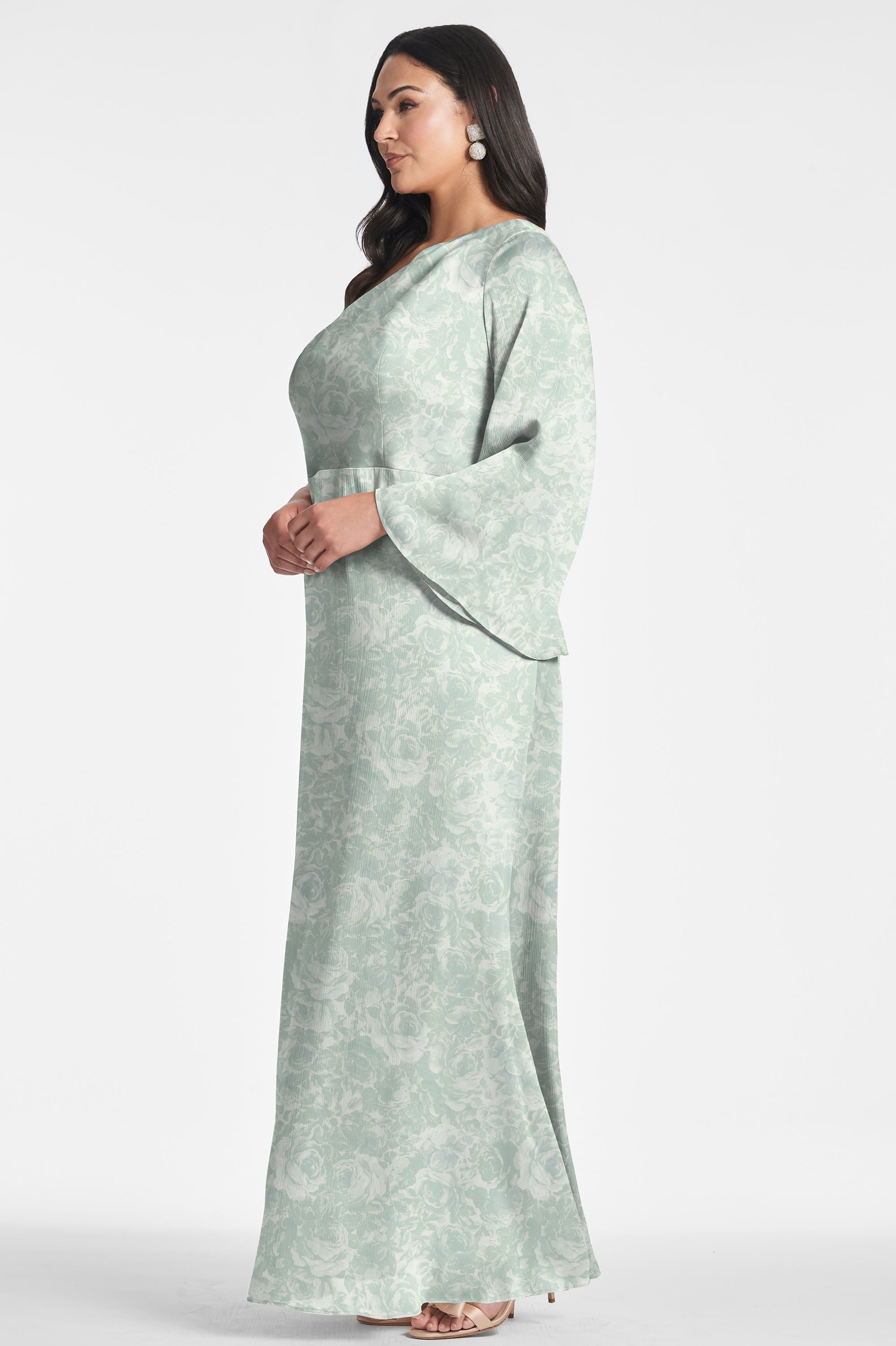 Keely Gown - Sage Painted Floral - Final Sale