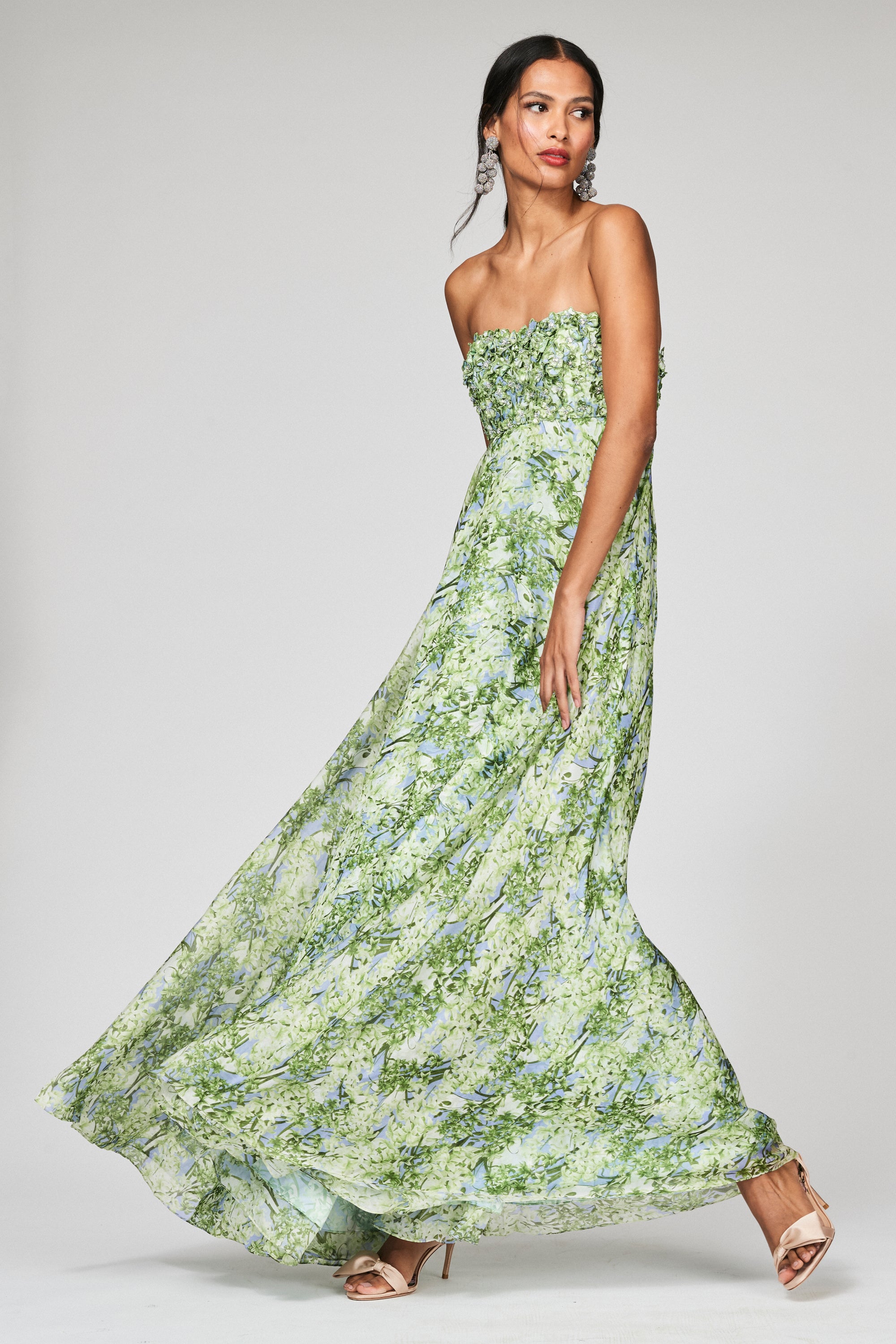 Sachin & Babi Ames Gown - Peridot Bouquet - Size 10 Sachin & Babi Ames Gown - Peridot Bouquet - Size 10