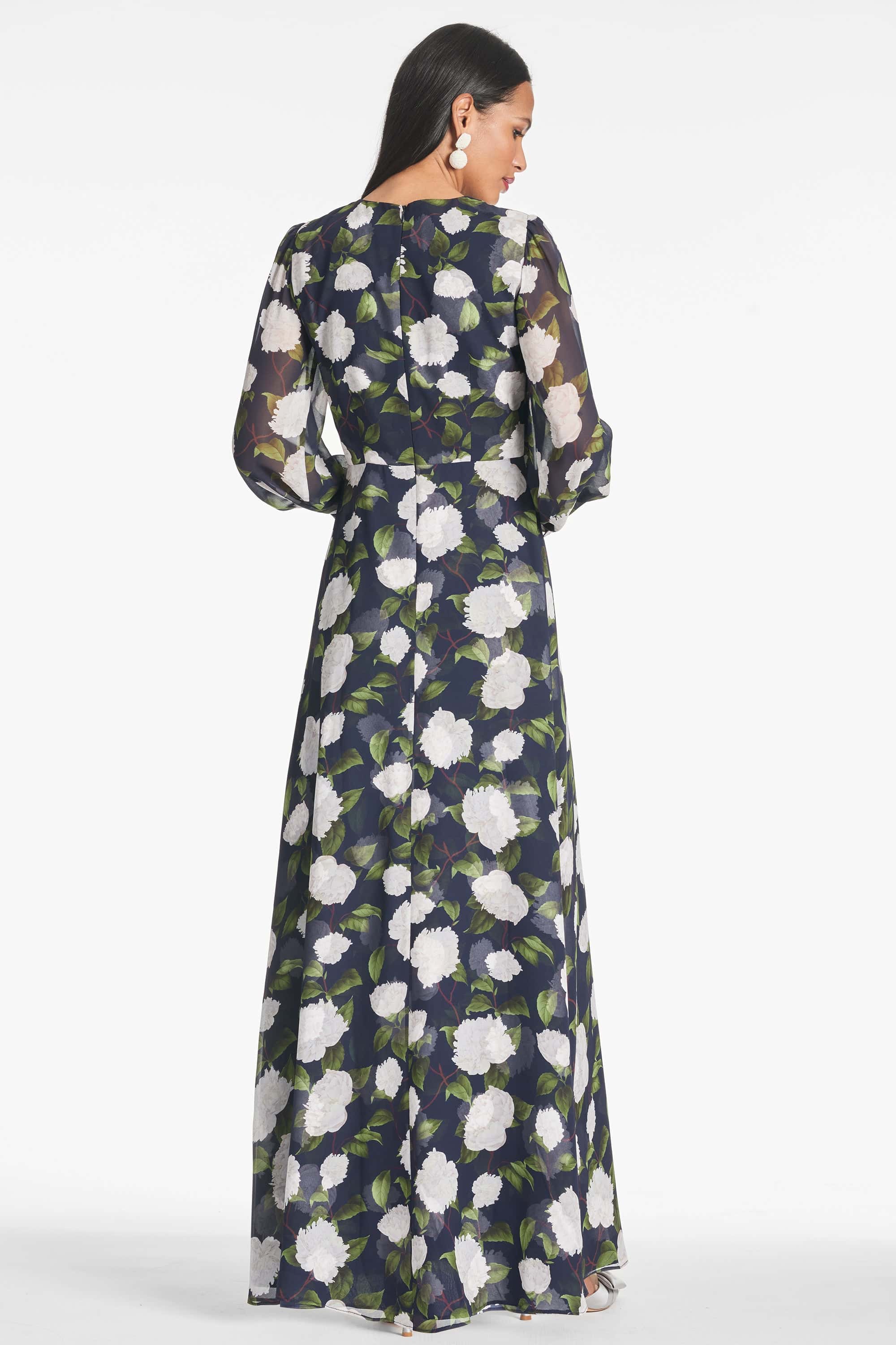 PENNY MAXI DRESS - NAVY/IVORY MOONLIT GARDEN - FINAL SALE