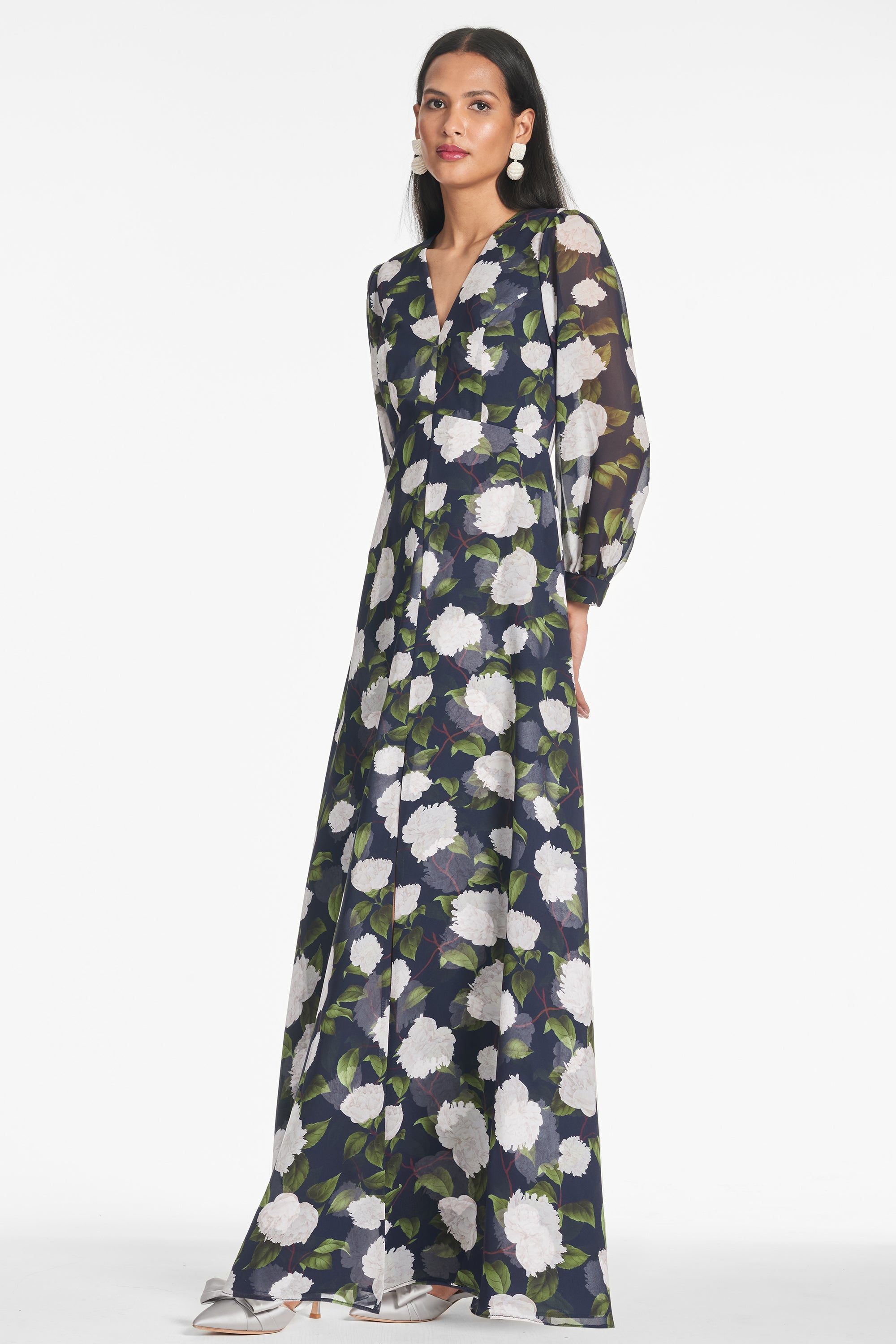 PENNY MAXI DRESS - NAVY/IVORY MOONLIT GARDEN - FINAL SALE
