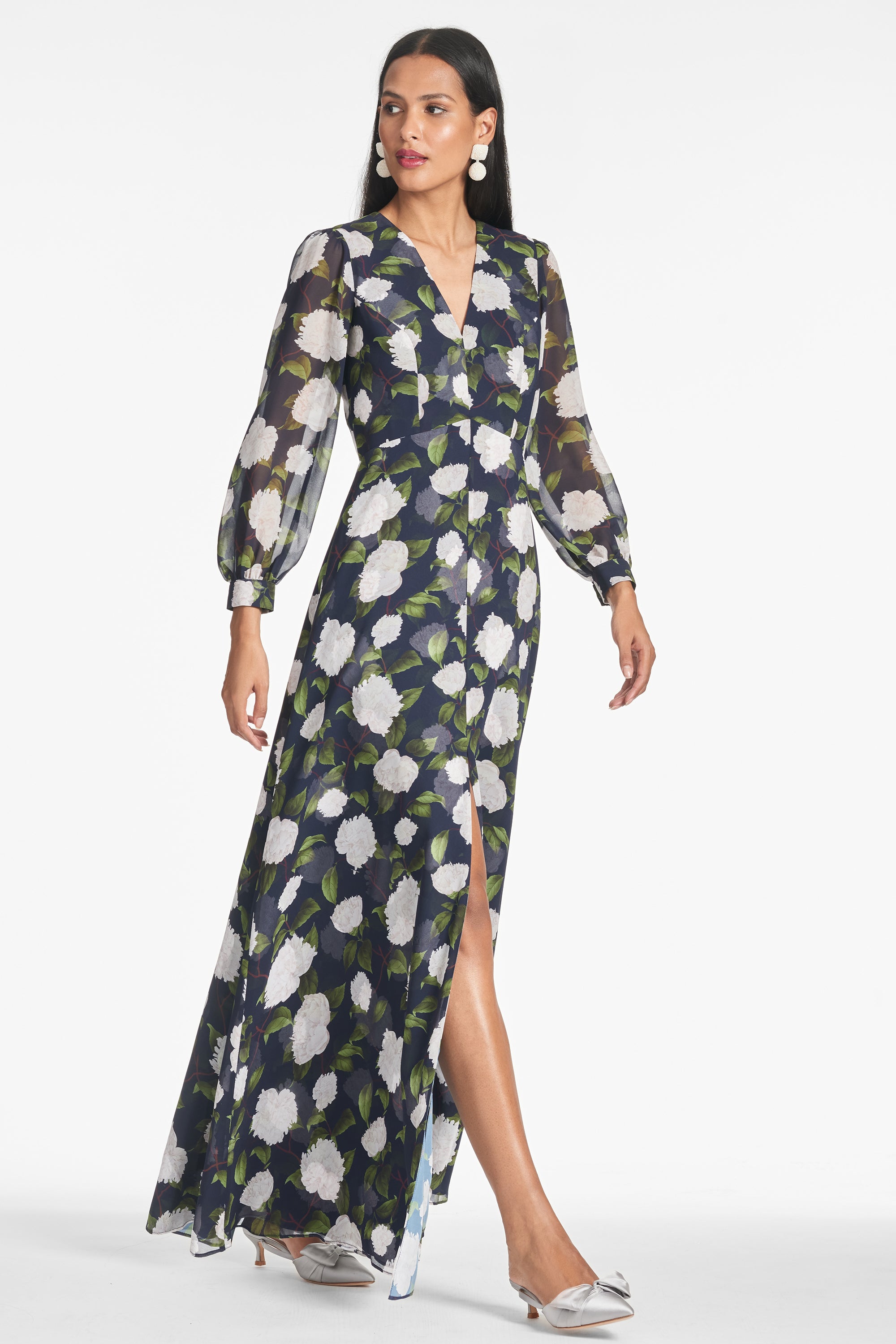 PENNY MAXI DRESS - NAVY/IVORY MOONLIT GARDEN - FINAL SALE