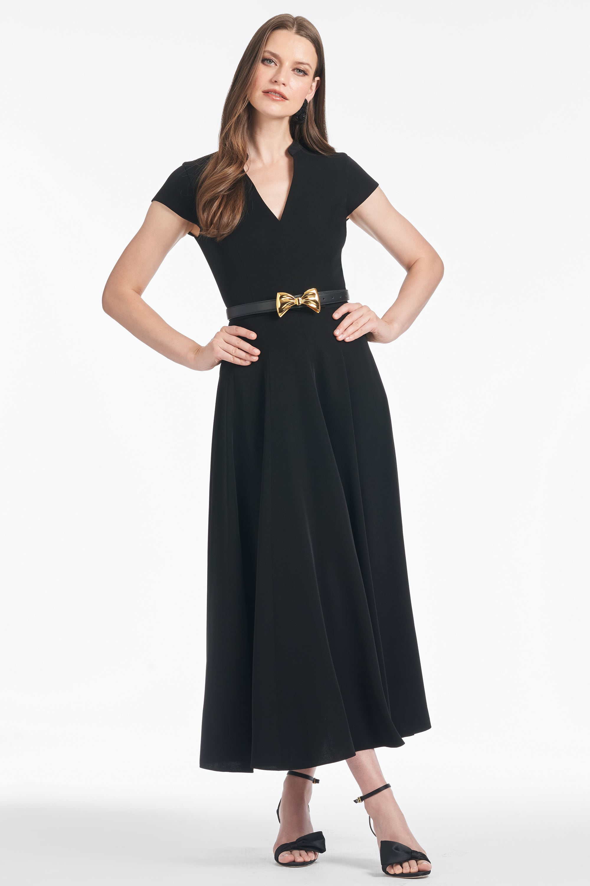 sachin and babi black dress BHLDN Sachin + Babi Black Wrap Dress Sz 2 Ruffle V-Neck Sleeveless Ruffle Dress