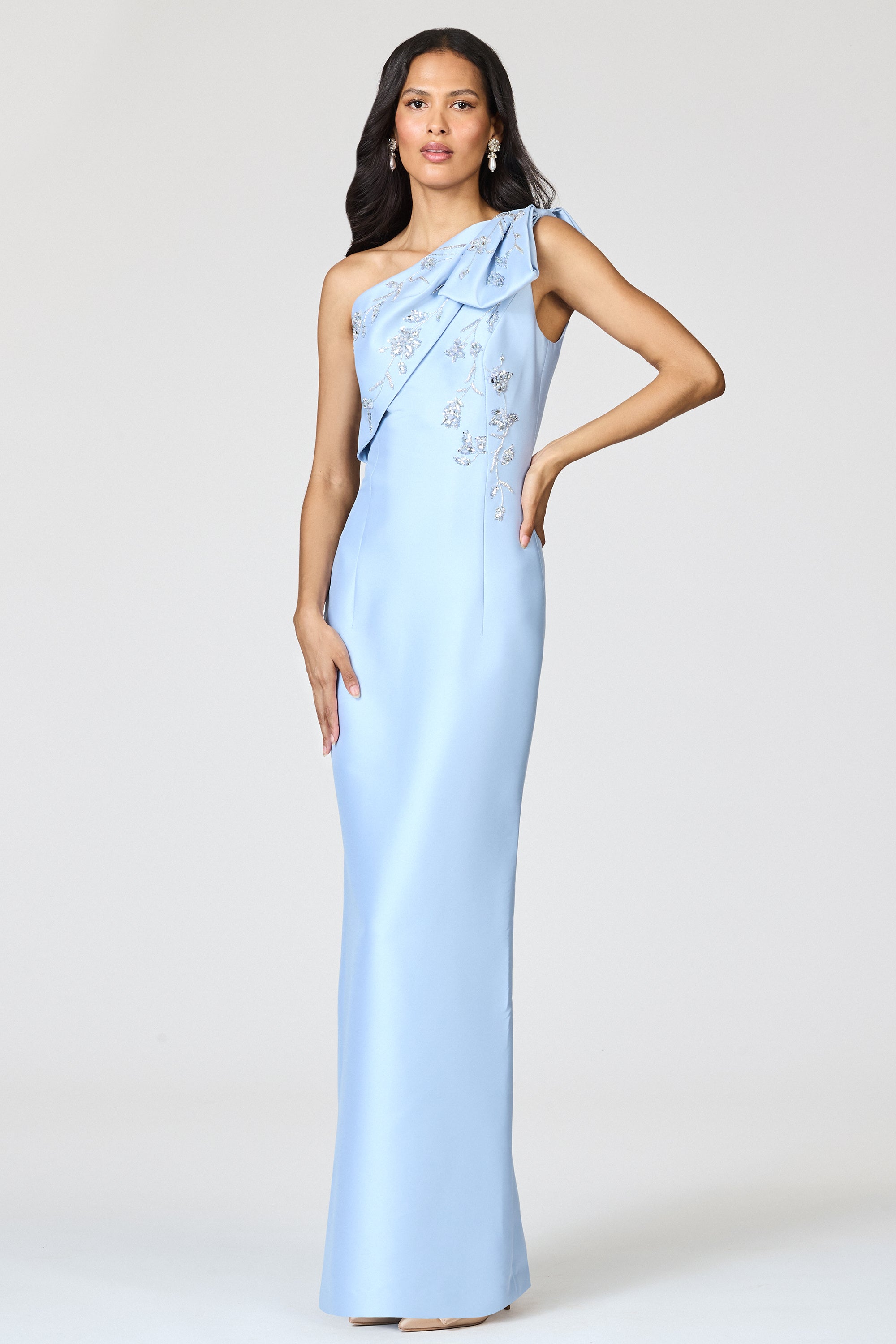 EMBELLISHED OLIVIA GOWN - GLACIAL BLUE