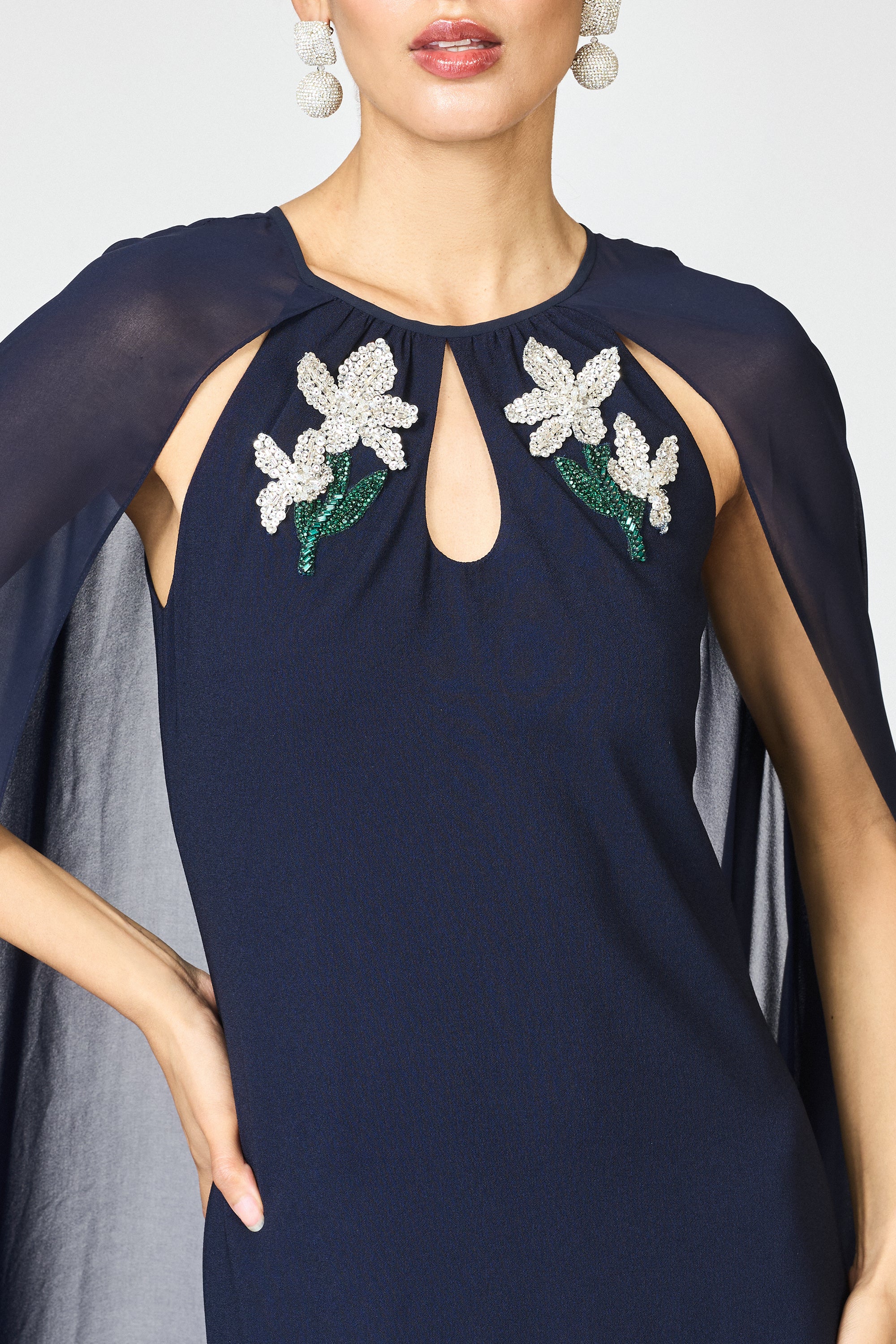 EMBELLISHED COLLEEN GOWN - MIDNIGHT