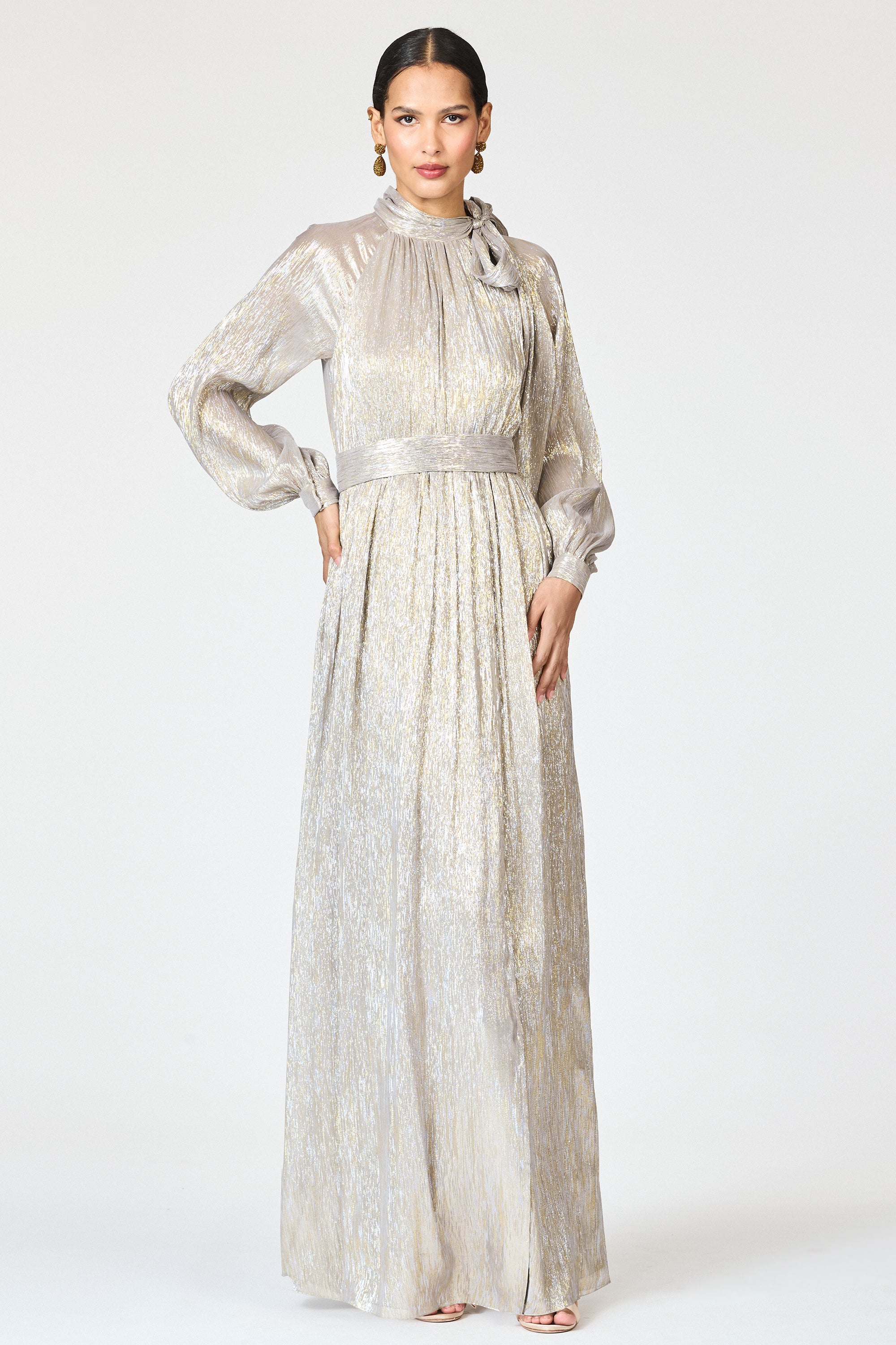 METALLIC VERA GOWN - METALLIC