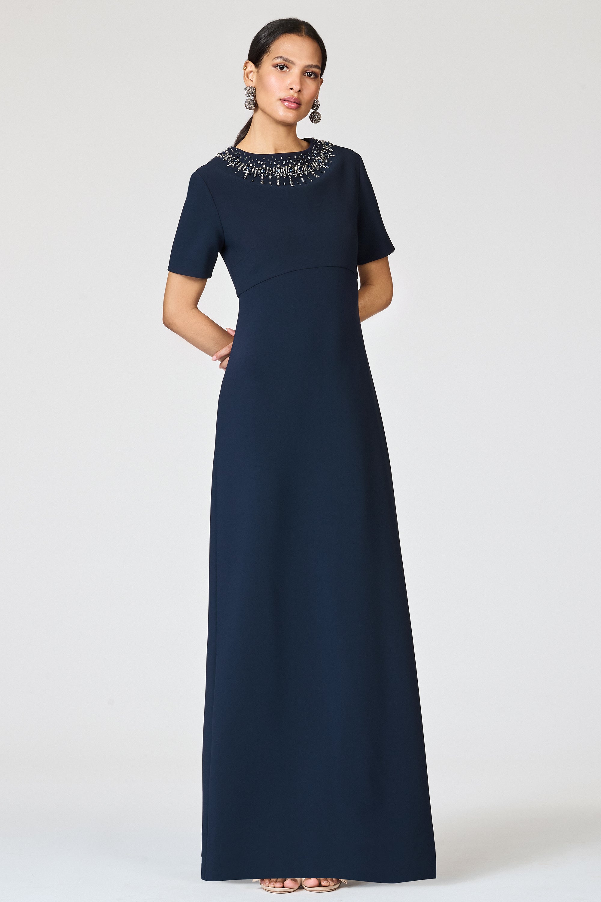 EMBELLISHED FRANCA GOWN - MIDNIGHT