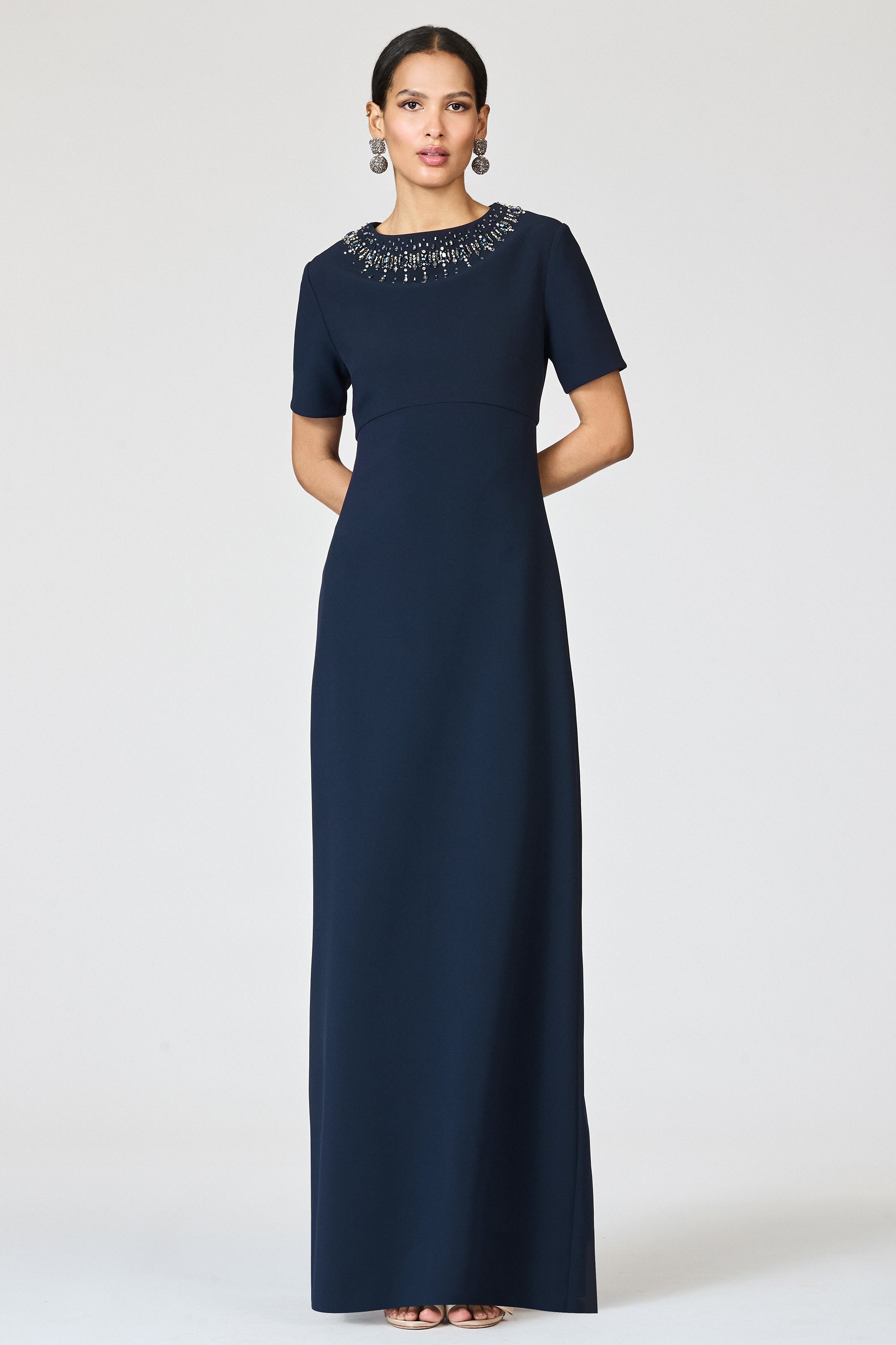 EMBELLISHED FRANCA GOWN - MIDNIGHT