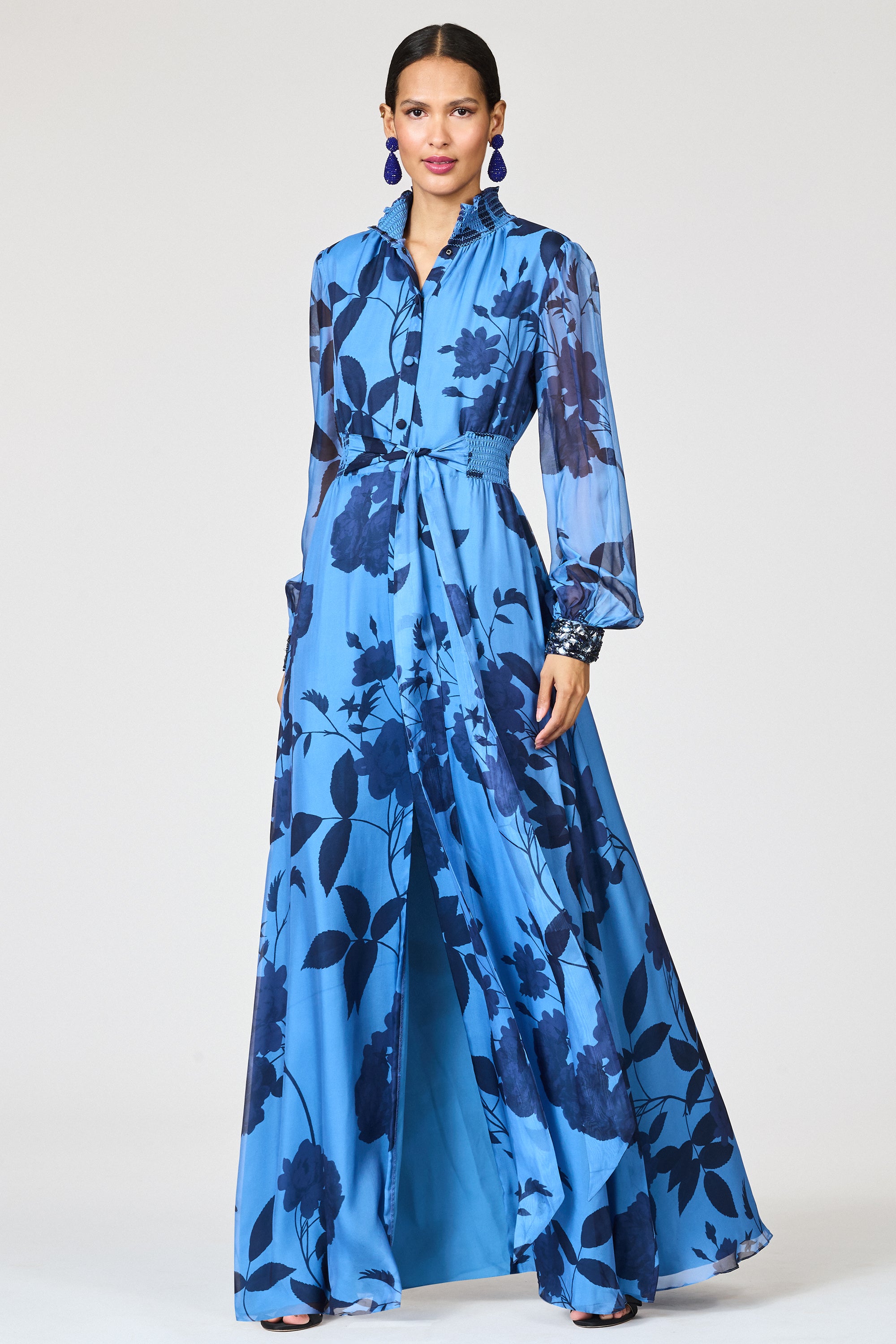 EMBROIDERED CASSANDRA GOWN - CELESTIAL BLOOMS