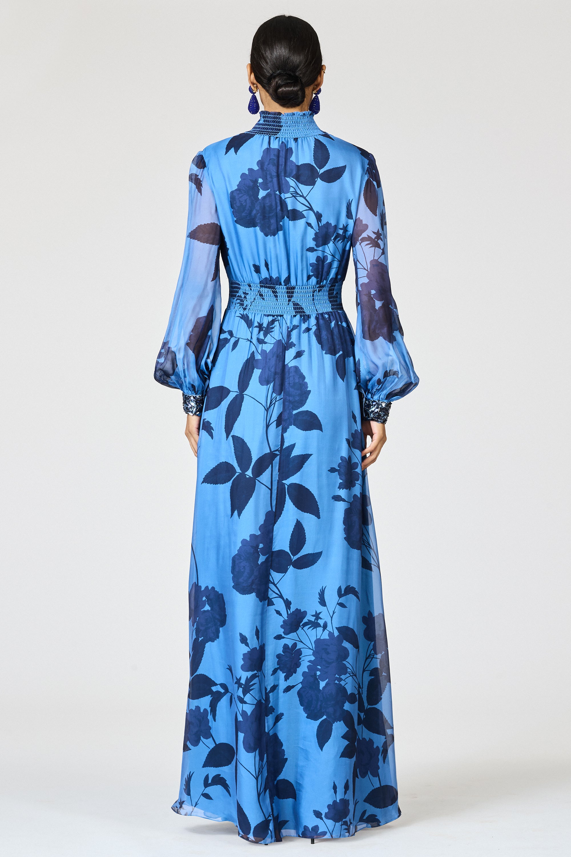 EMBROIDERED CASSANDRA GOWN - CELESTIAL BLOOMS