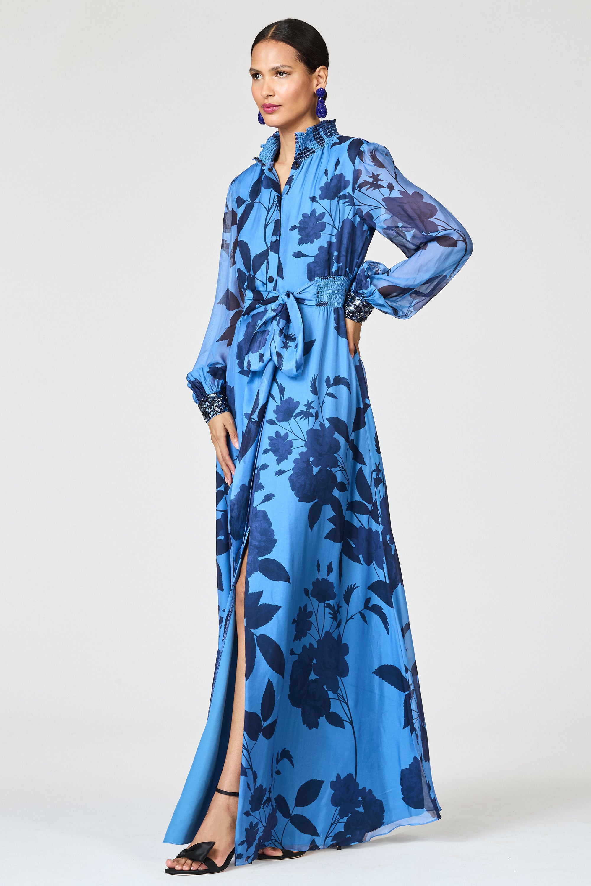 EMBROIDERED CASSANDRA GOWN - CELESTIAL BLOOMS