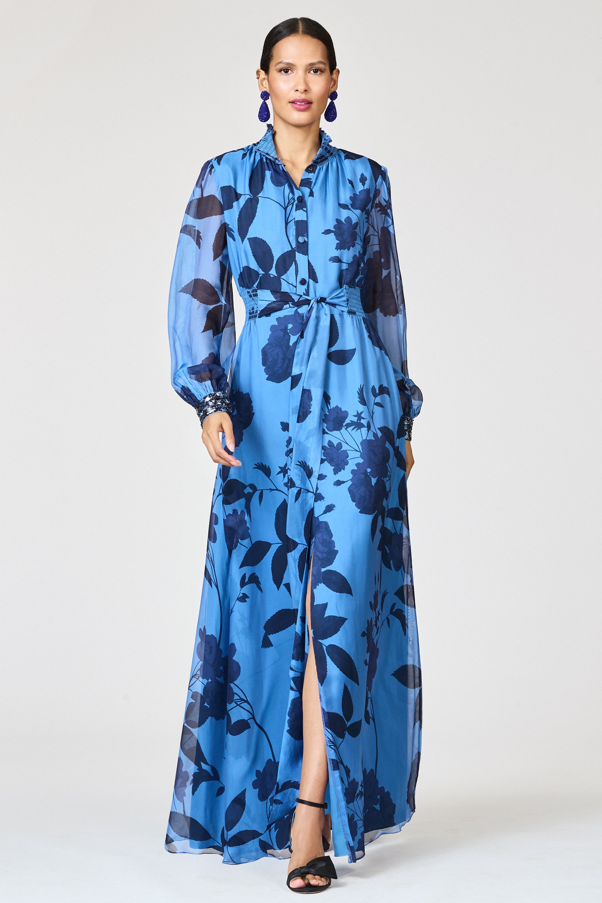 EMBROIDERED CASSANDRA GOWN - CELESTIAL BLOOMS