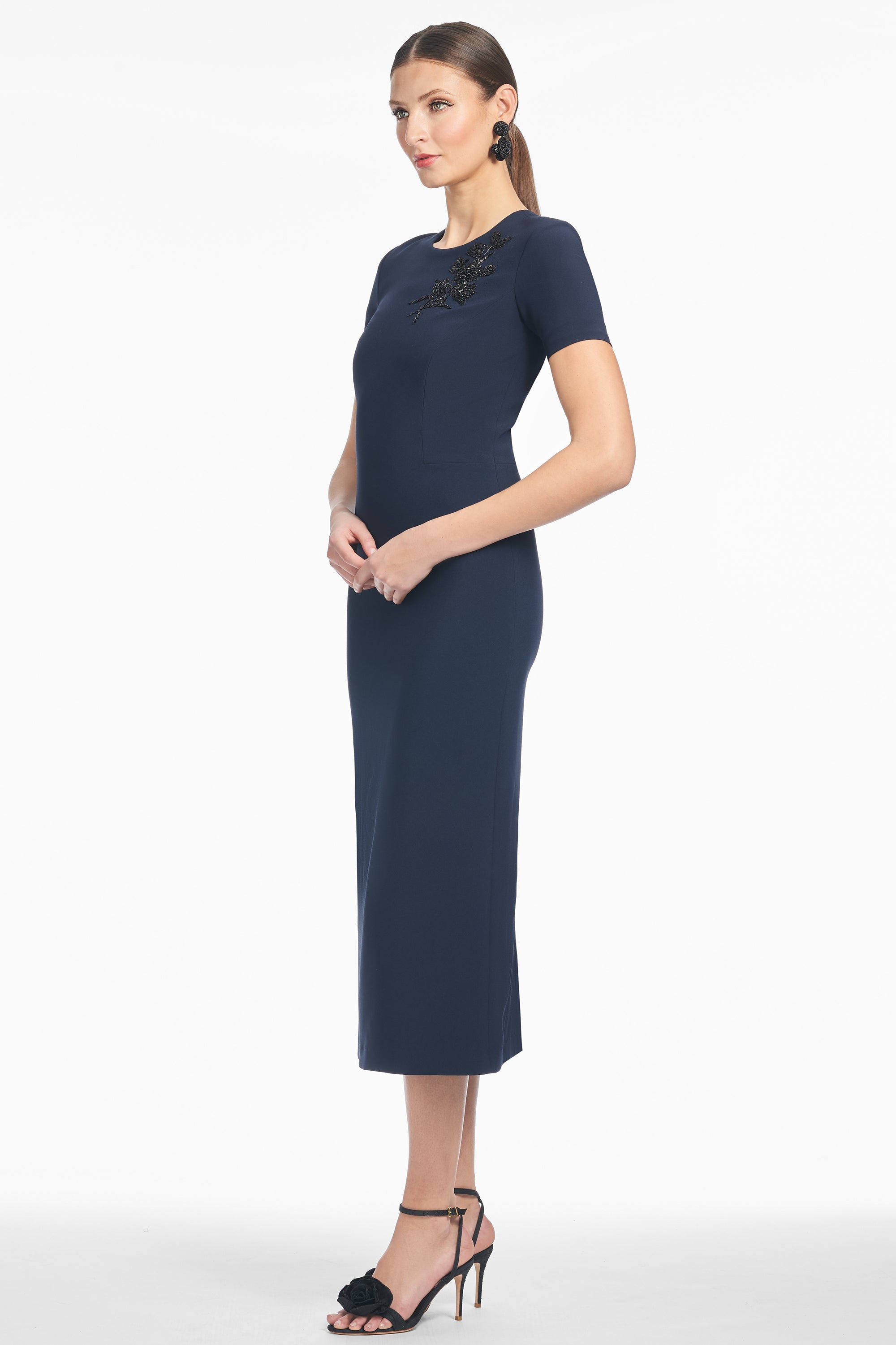 EMBELLISHED TAMARA DRESS - MIDNIGHT