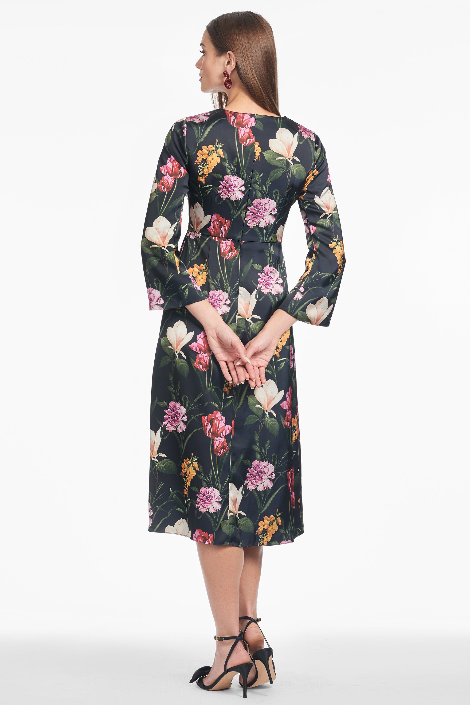 ALEXA DRESS - DARK MIDNIGHT GARDEN