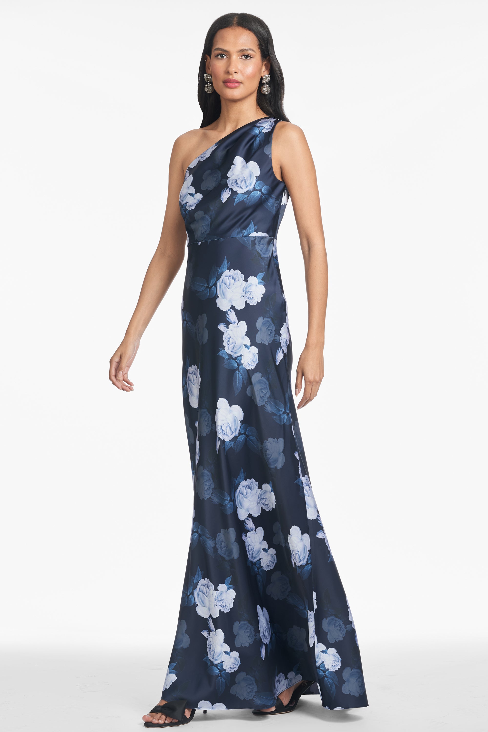 DELPHINE GOWN - MIDNIGHT GLACIAL ROSE