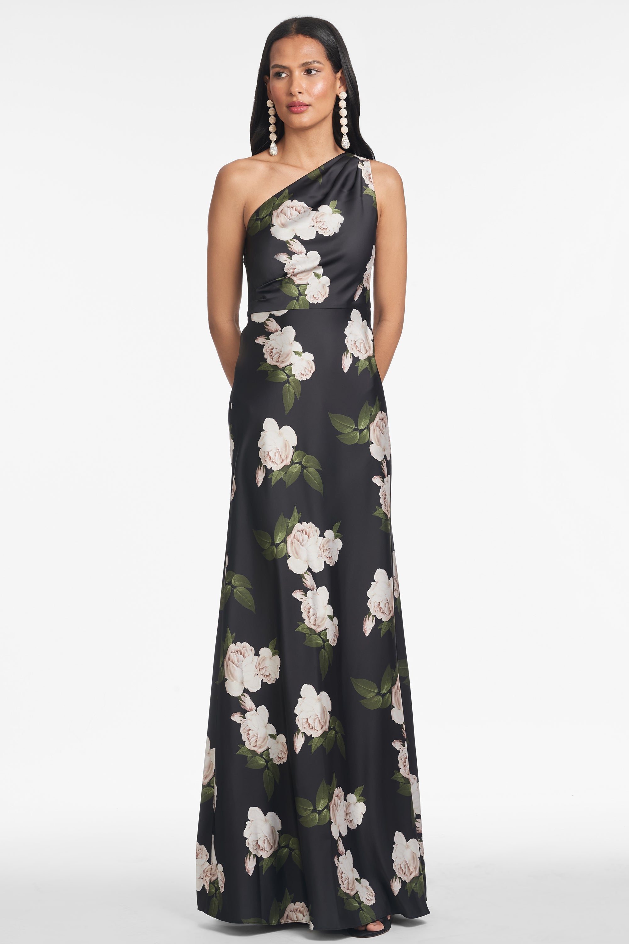 Sachin & Babi Delphine Gown - Obsidian Blooms