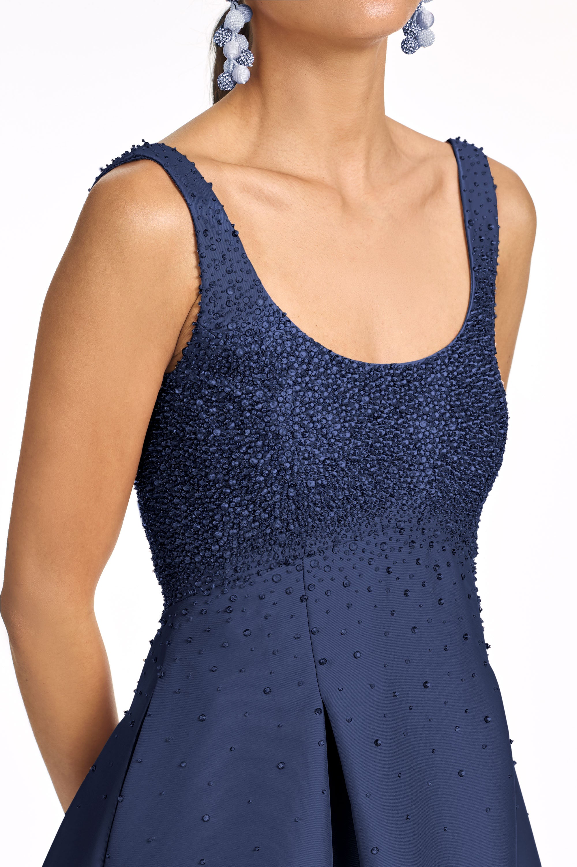 Embellished aurora gown night sky