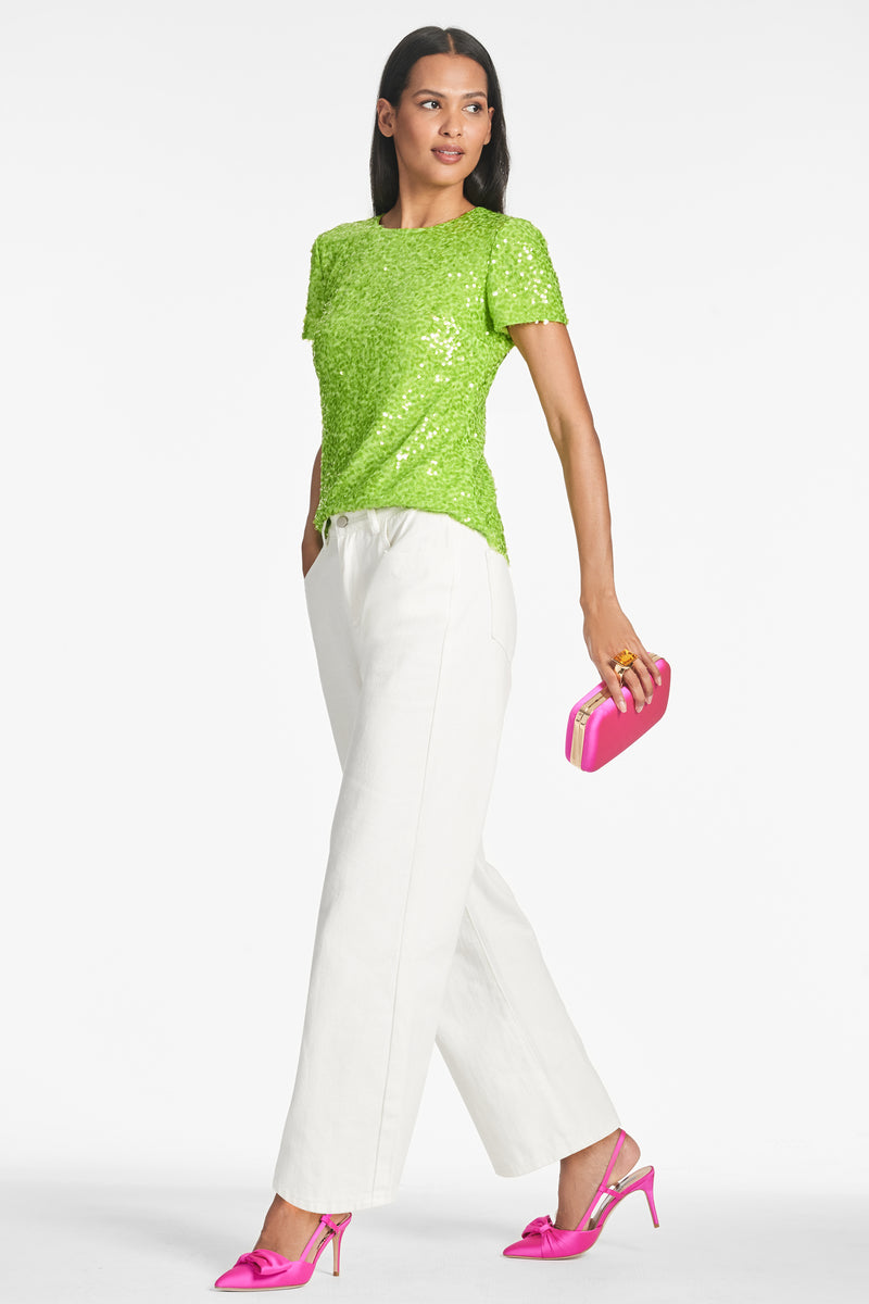 Veronica Top - Electric Lime