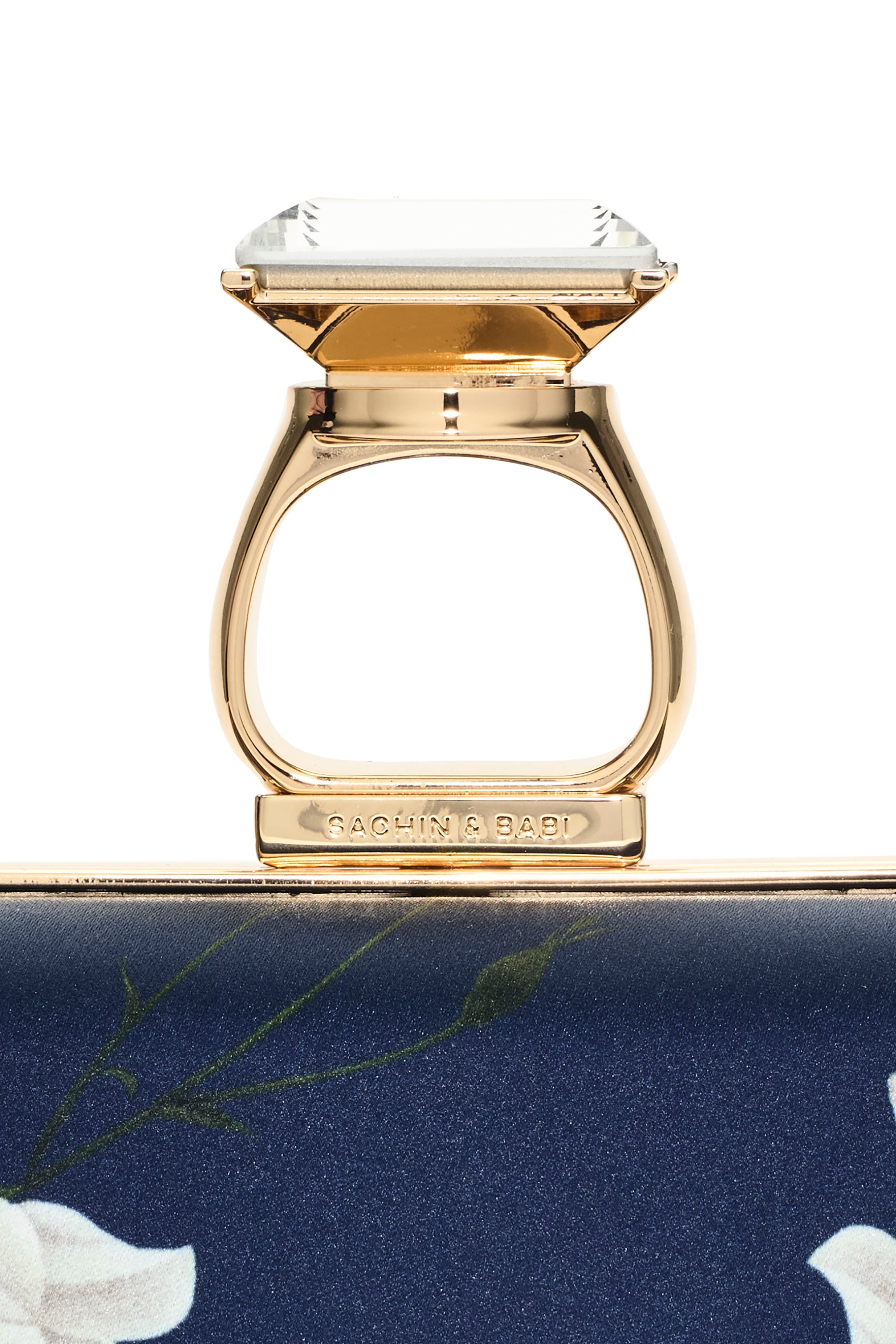 ON THE ROCKS CLUTCH - NAVY NARCISSUS