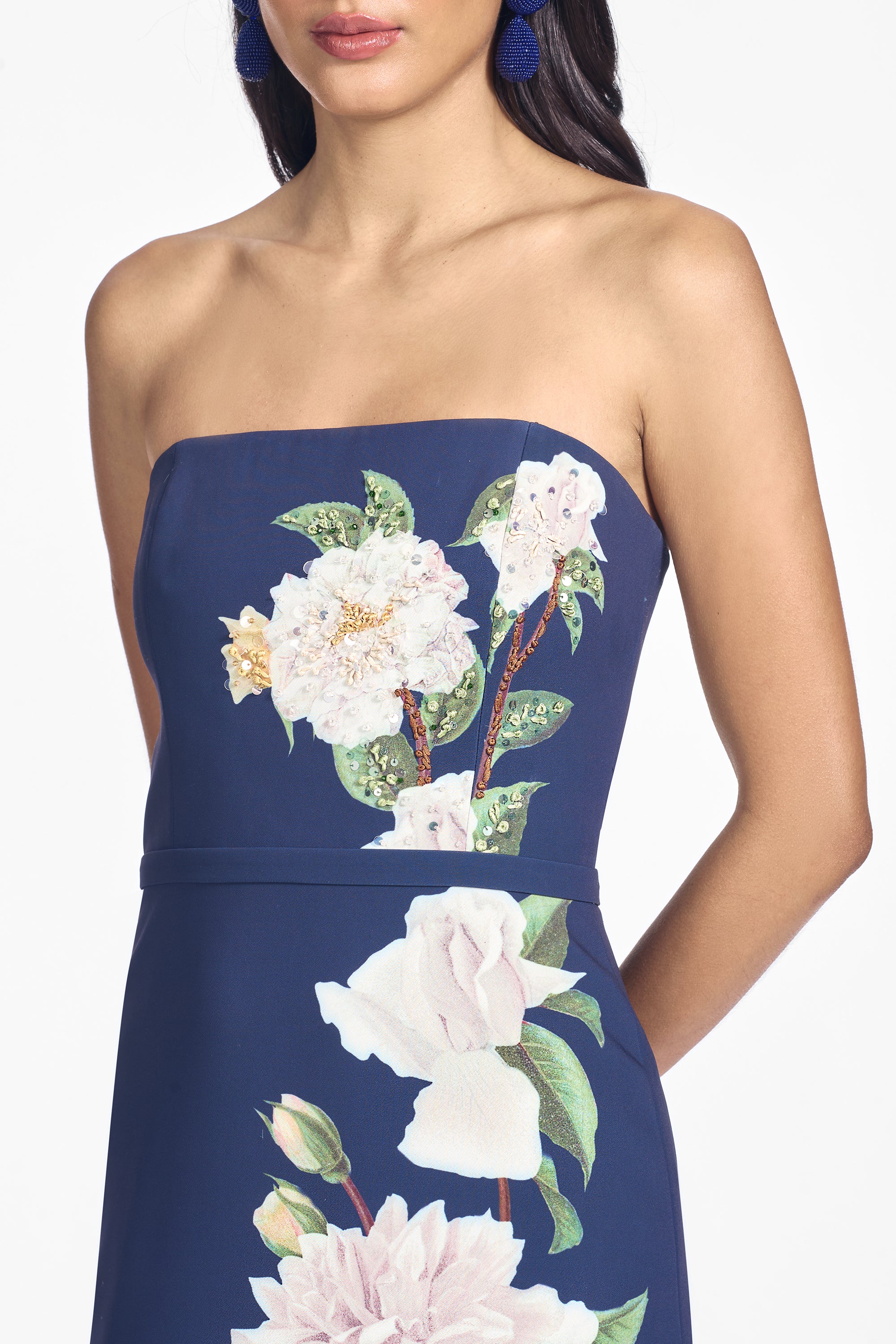 Embellished sophia gown evening gardenia
