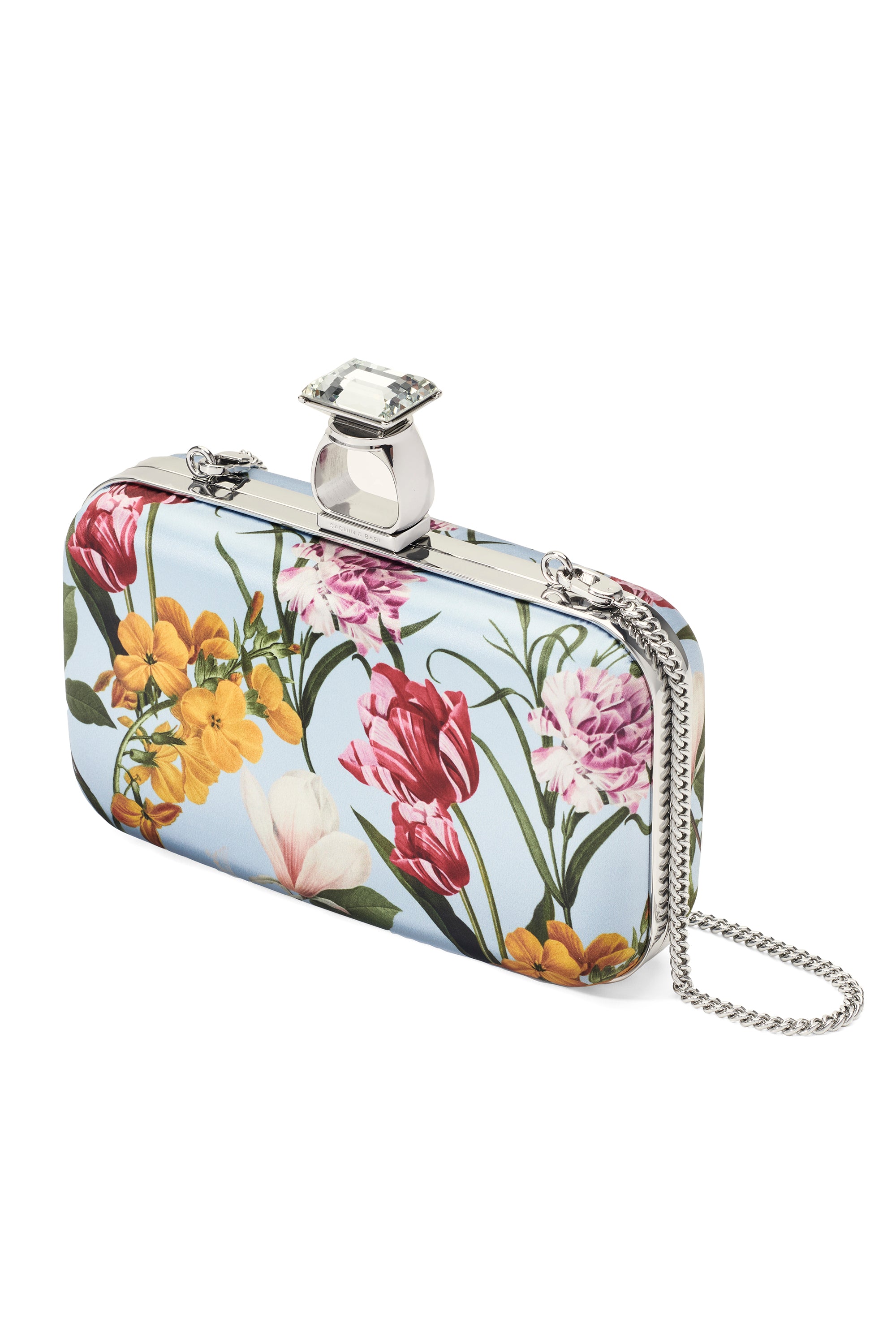 ON THE ROCKS CLUTCH - GLACIAL BLUE BLOSSOMS