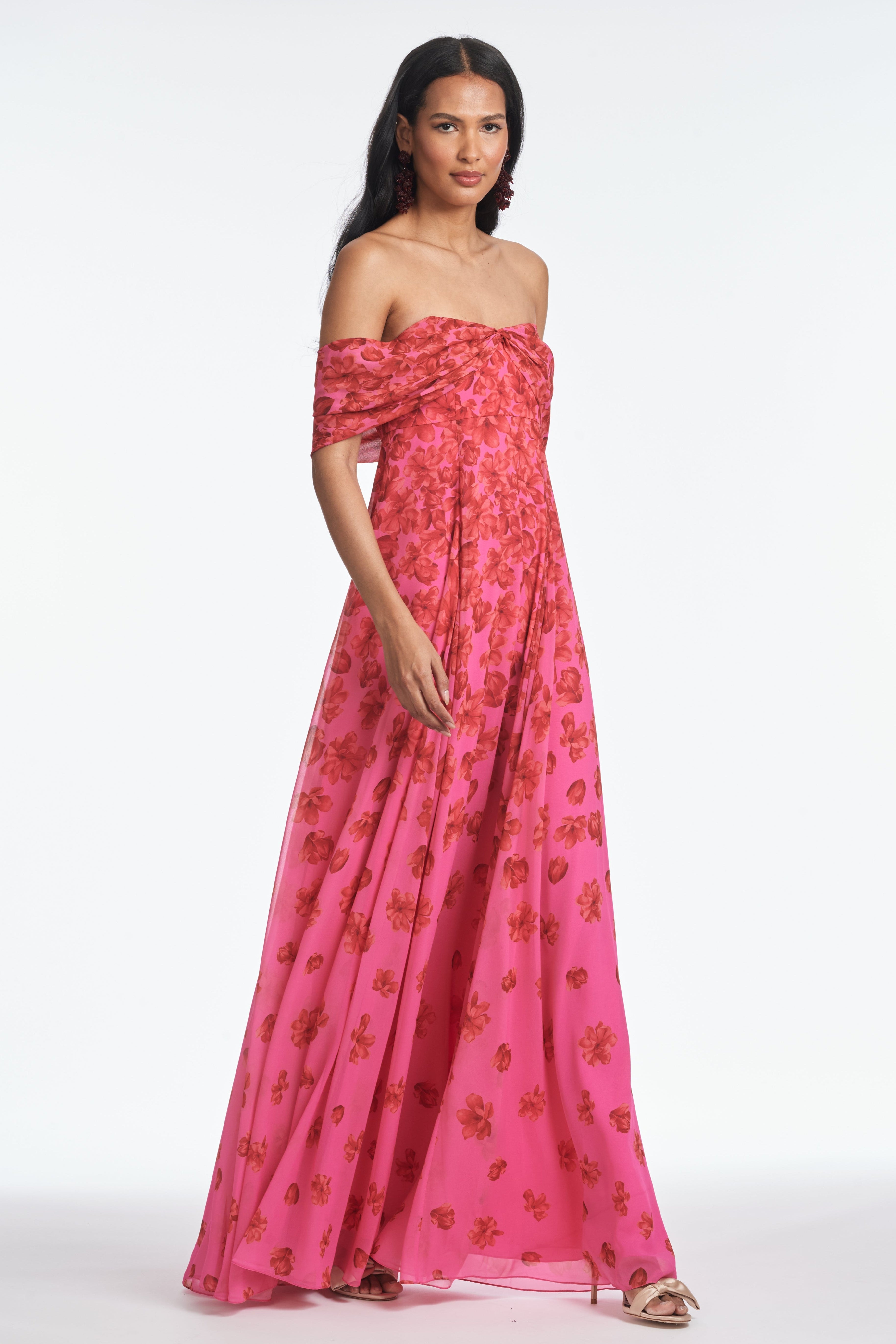 KENNEDY GOWN - ROSE VERMILION