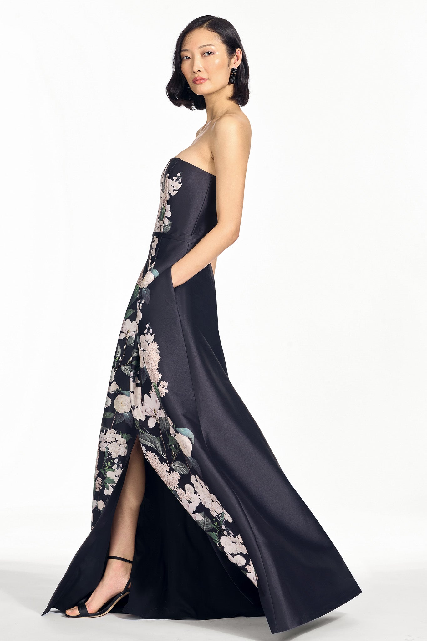 GILLIAN GOWN - INK & IVORY BLOOMS
