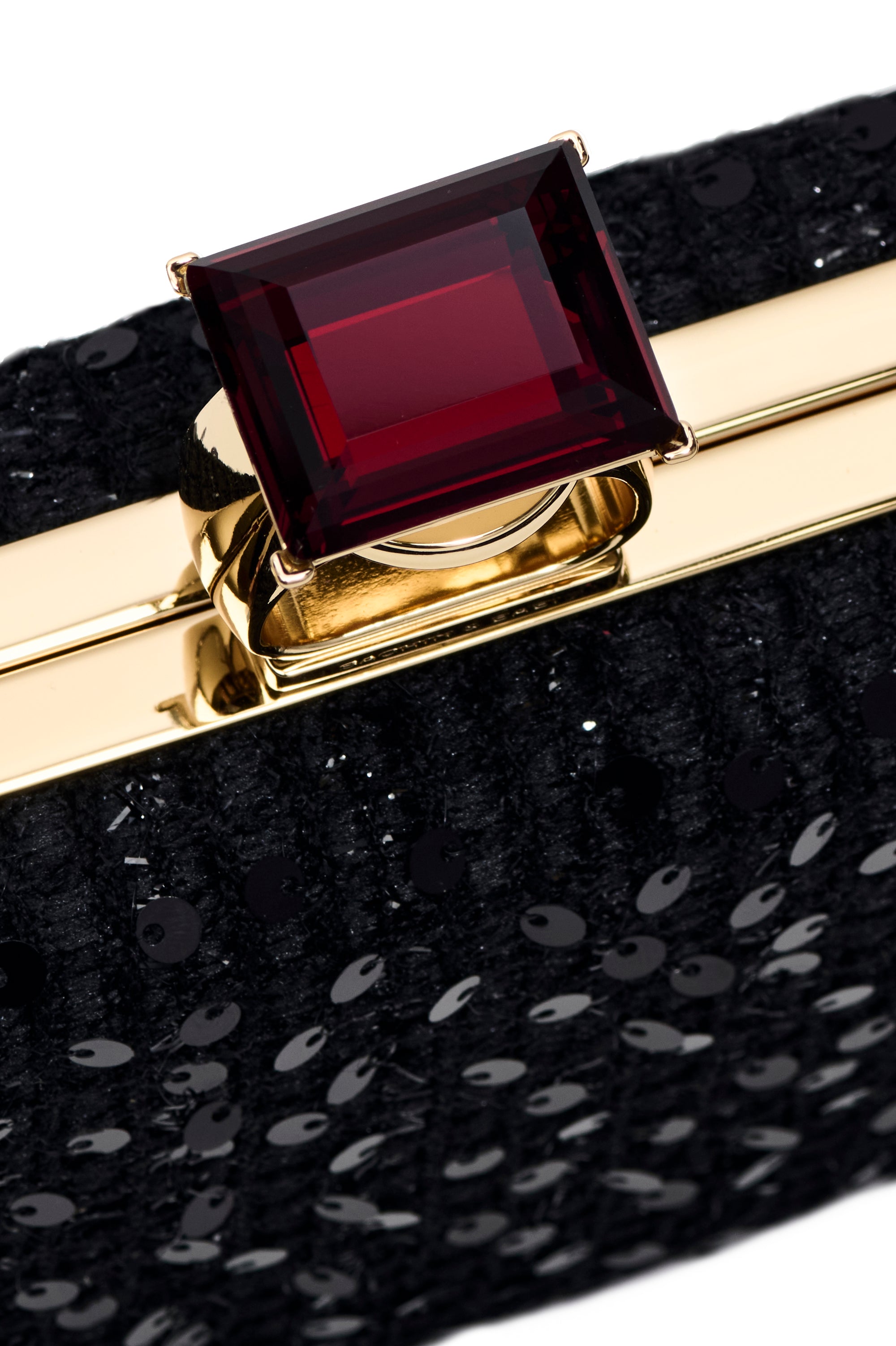ON THE ROCKS CLUTCH - BLACK