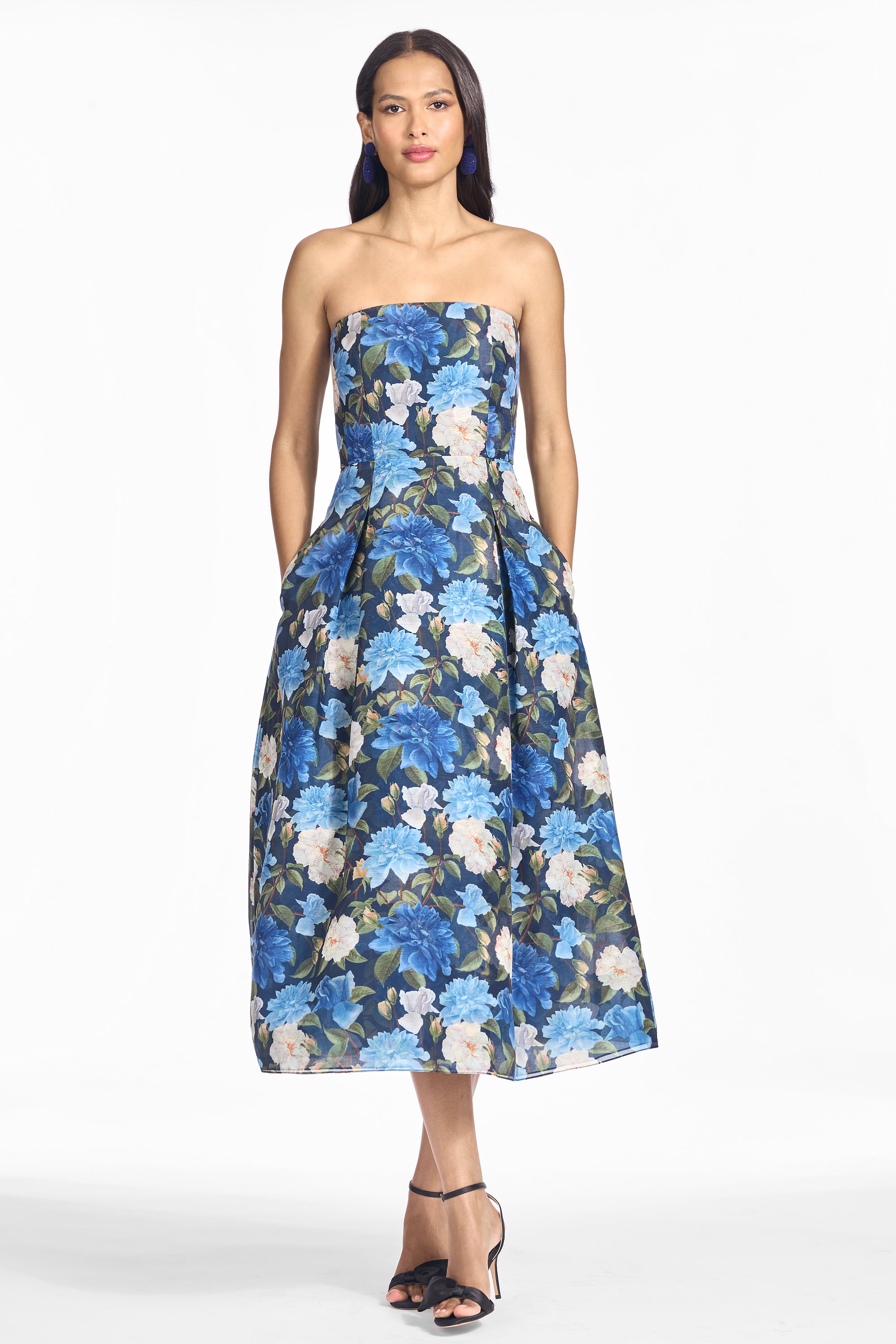 SHAY DRESS - PORCELAIN BOTANICA