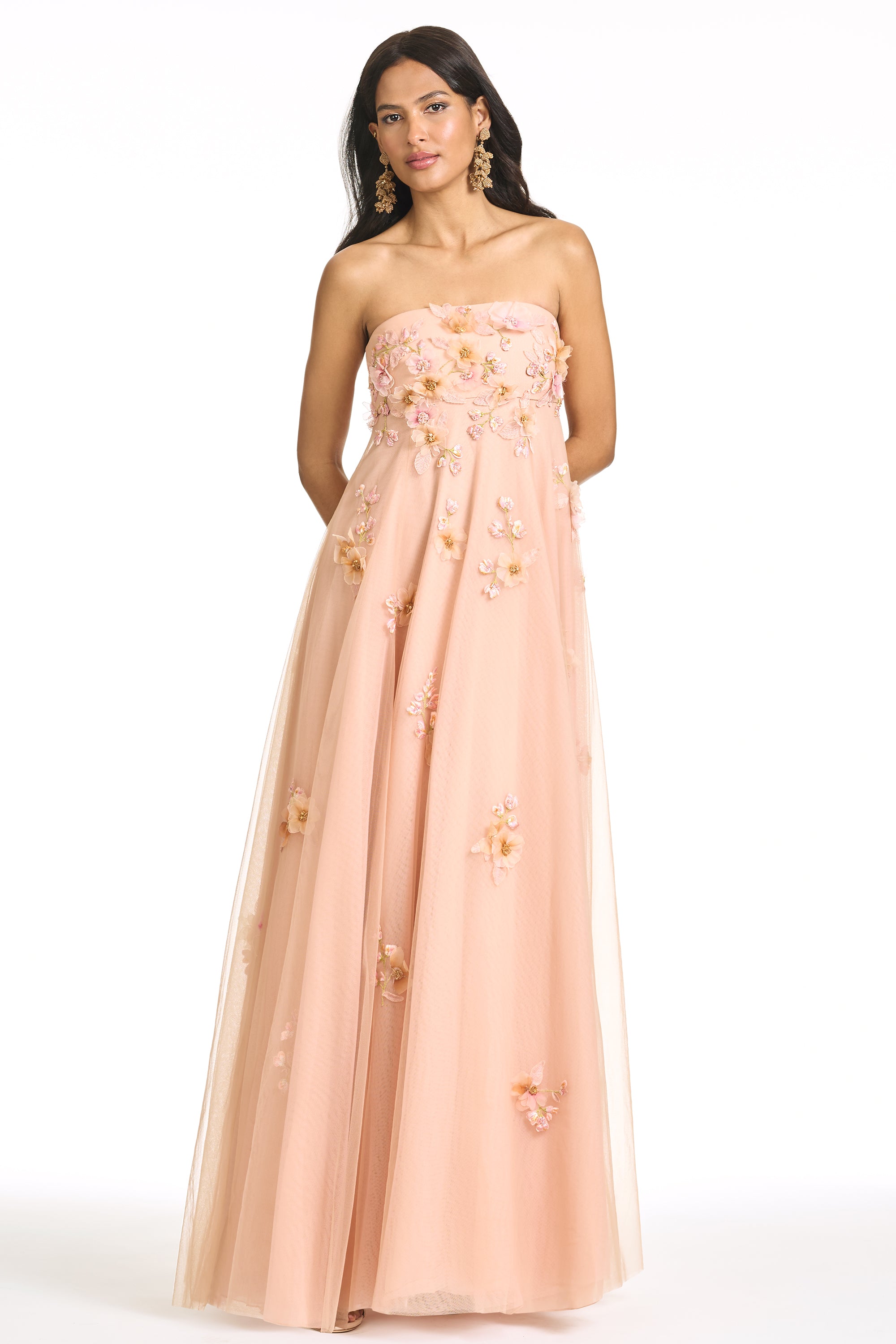 EMBROIDERED SCARLETT GOWN - BLUSH