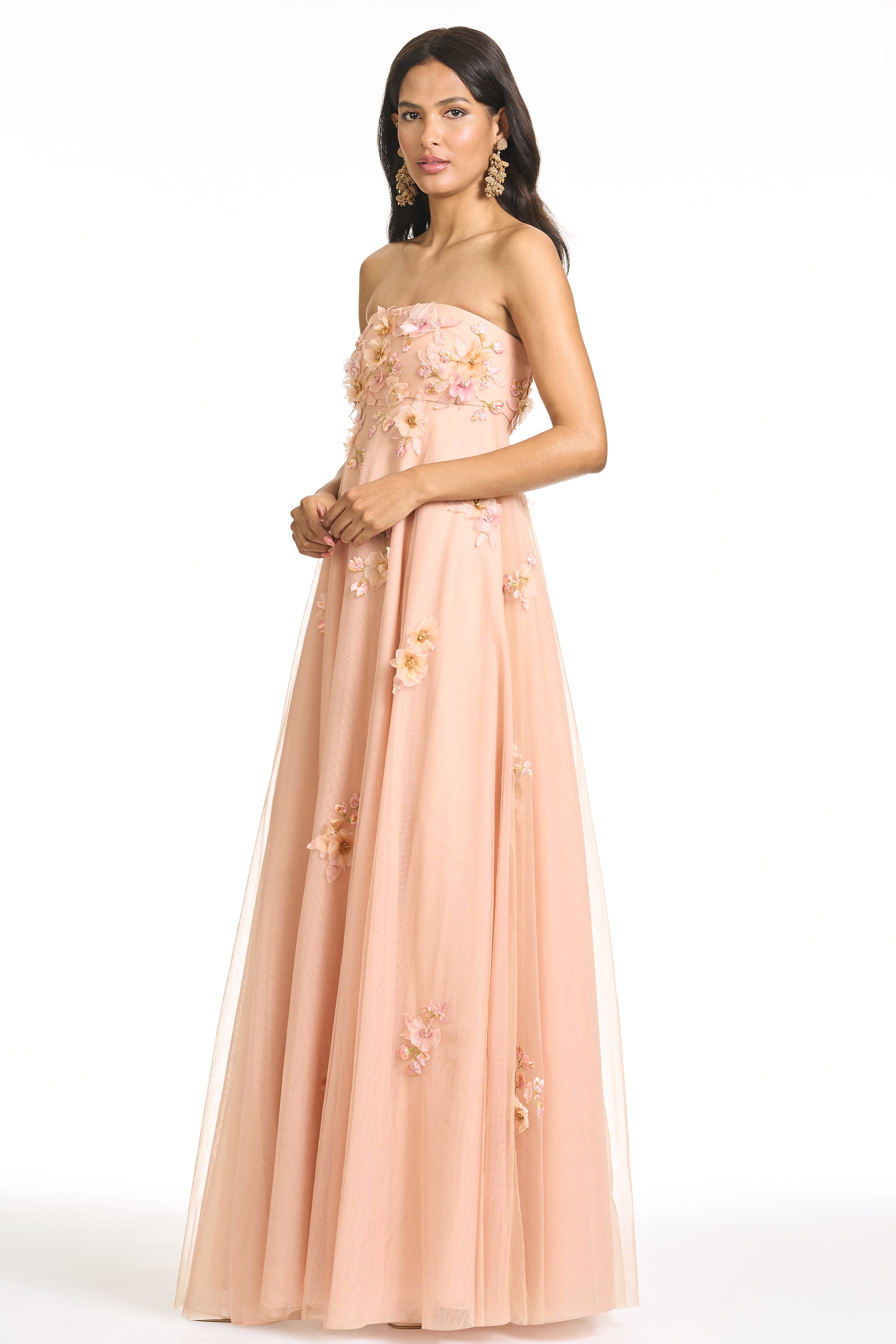 EMBROIDERED SCARLETT GOWN - BLUSH